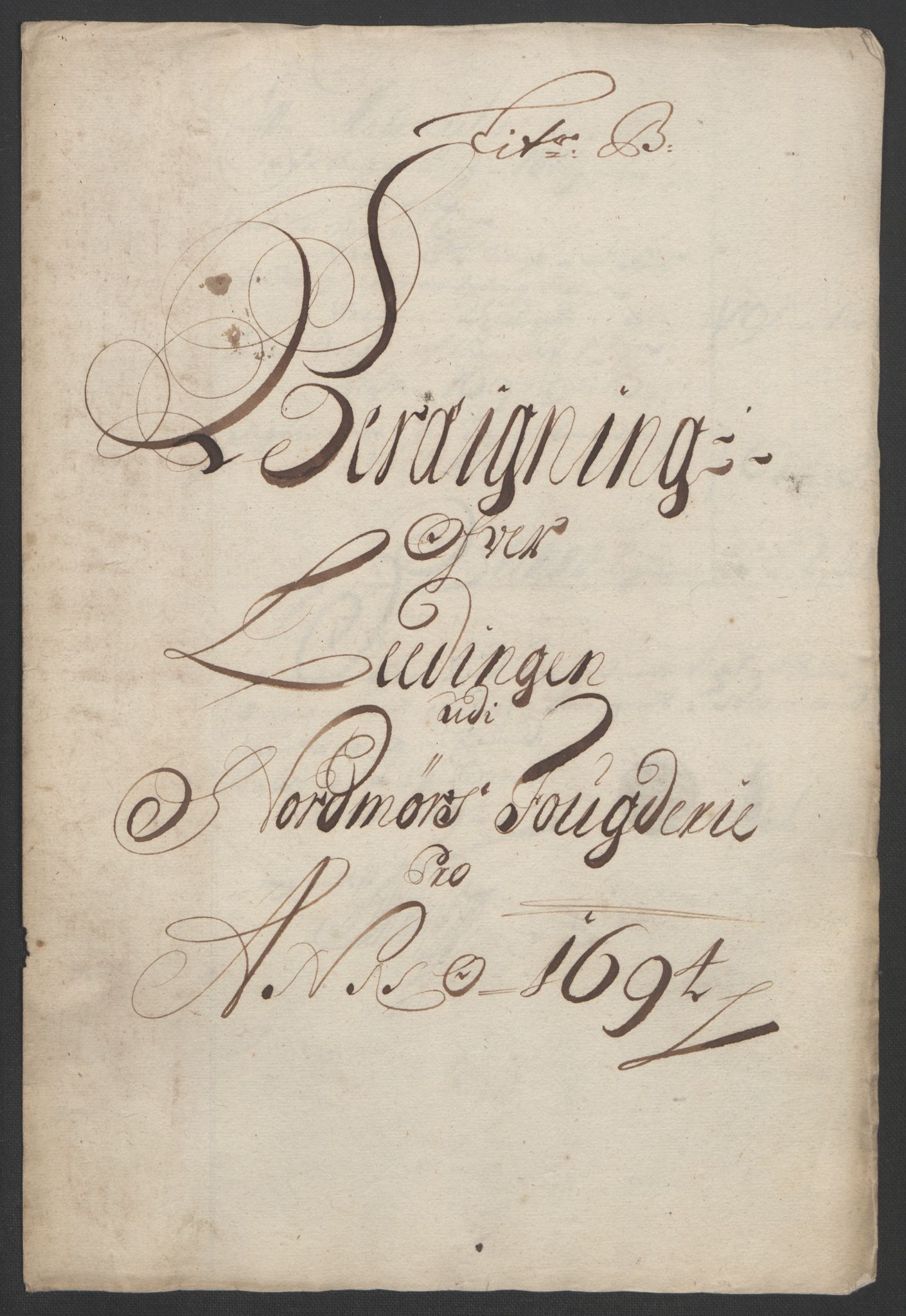 Rentekammeret inntil 1814, Reviderte regnskaper, Fogderegnskap, RA/EA-4092/R56/L3736: Fogderegnskap Nordmøre, 1694-1696, p. 66