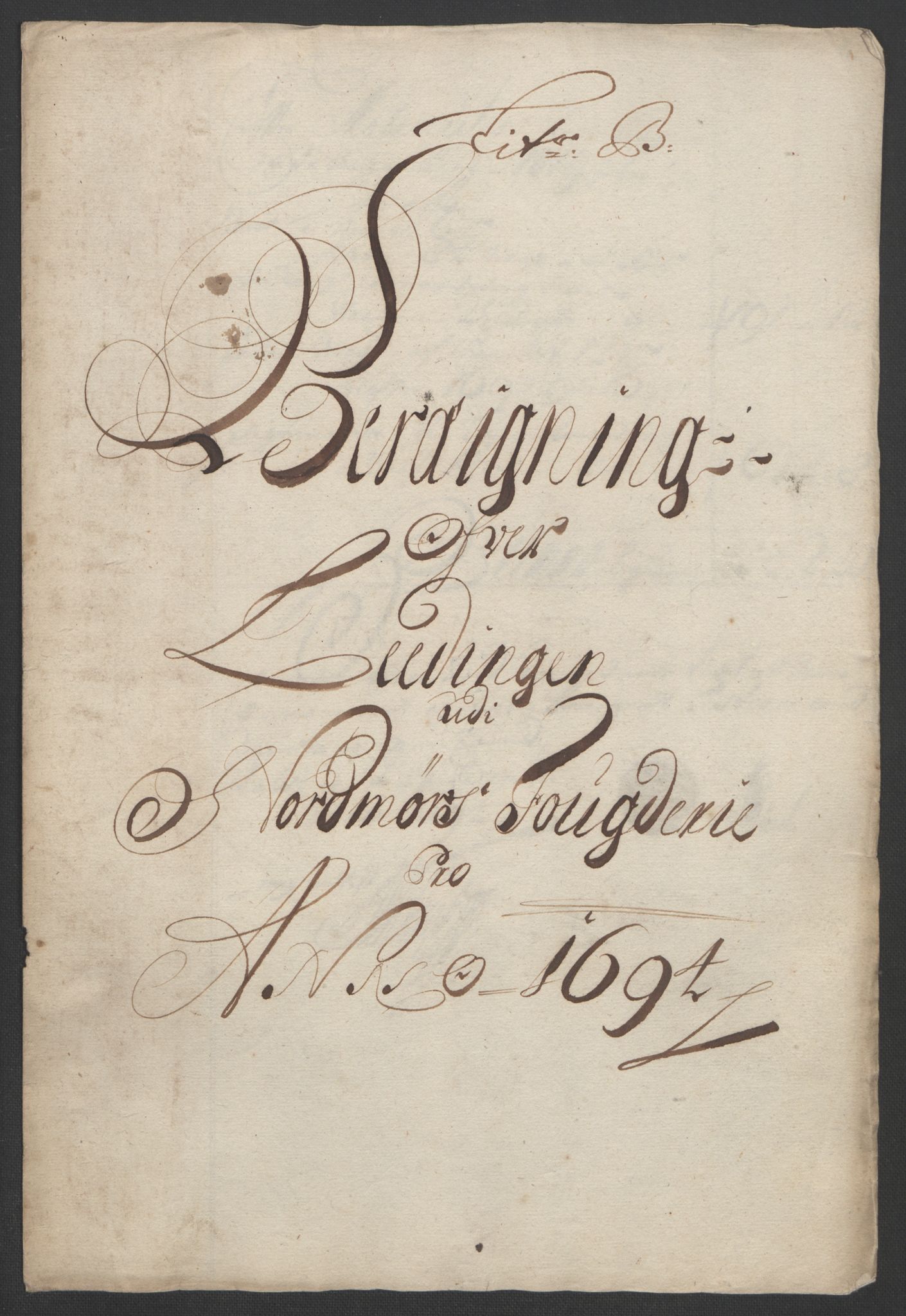 Rentekammeret inntil 1814, Reviderte regnskaper, Fogderegnskap, AV/RA-EA-4092/R56/L3736: Fogderegnskap Nordmøre, 1694-1696, p. 66