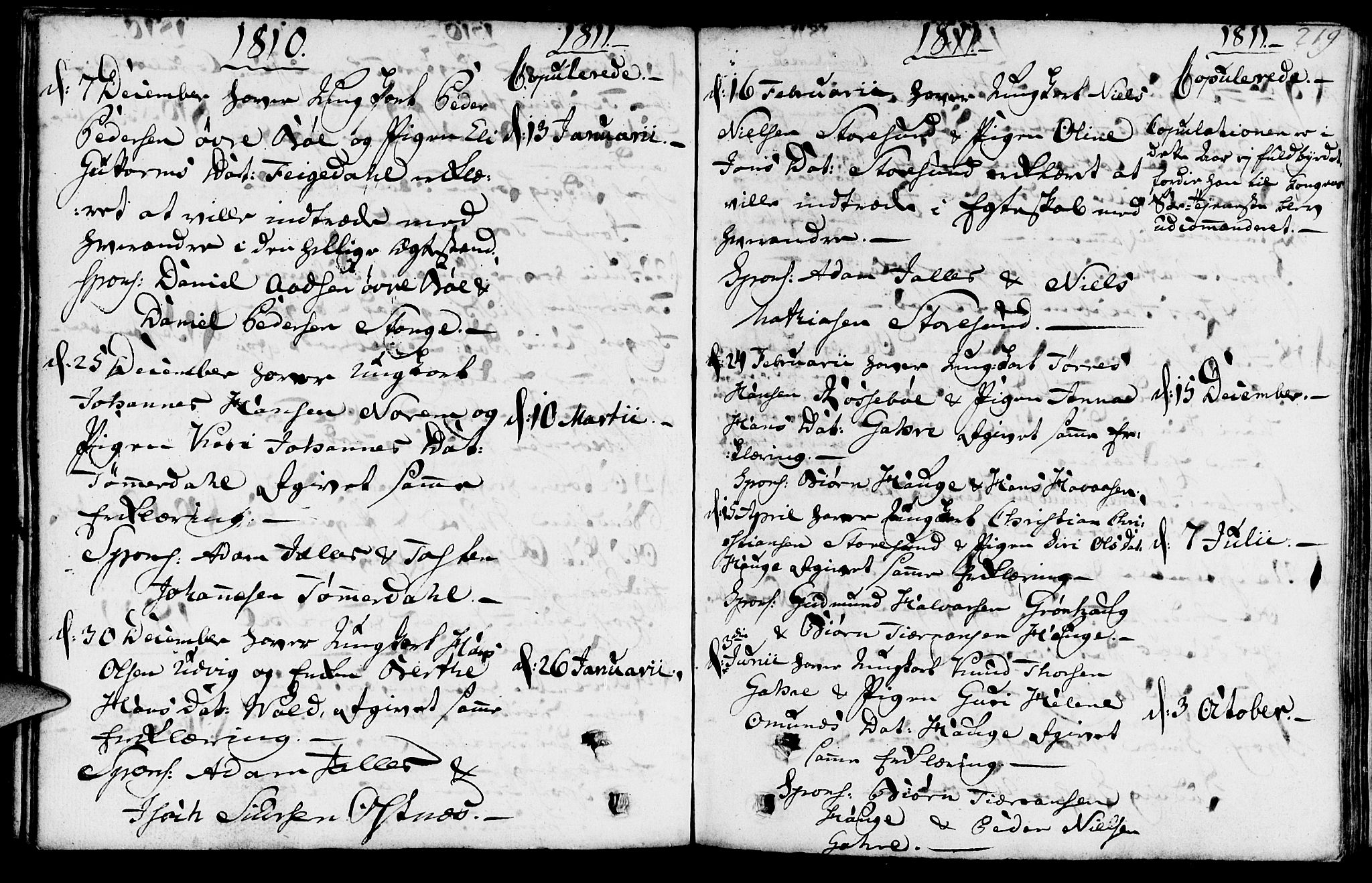 Torvastad sokneprestkontor, SAST/A -101857/H/Ha/Haa/L0002: Parish register (official) no. A 2, 1801-1817, p. 219