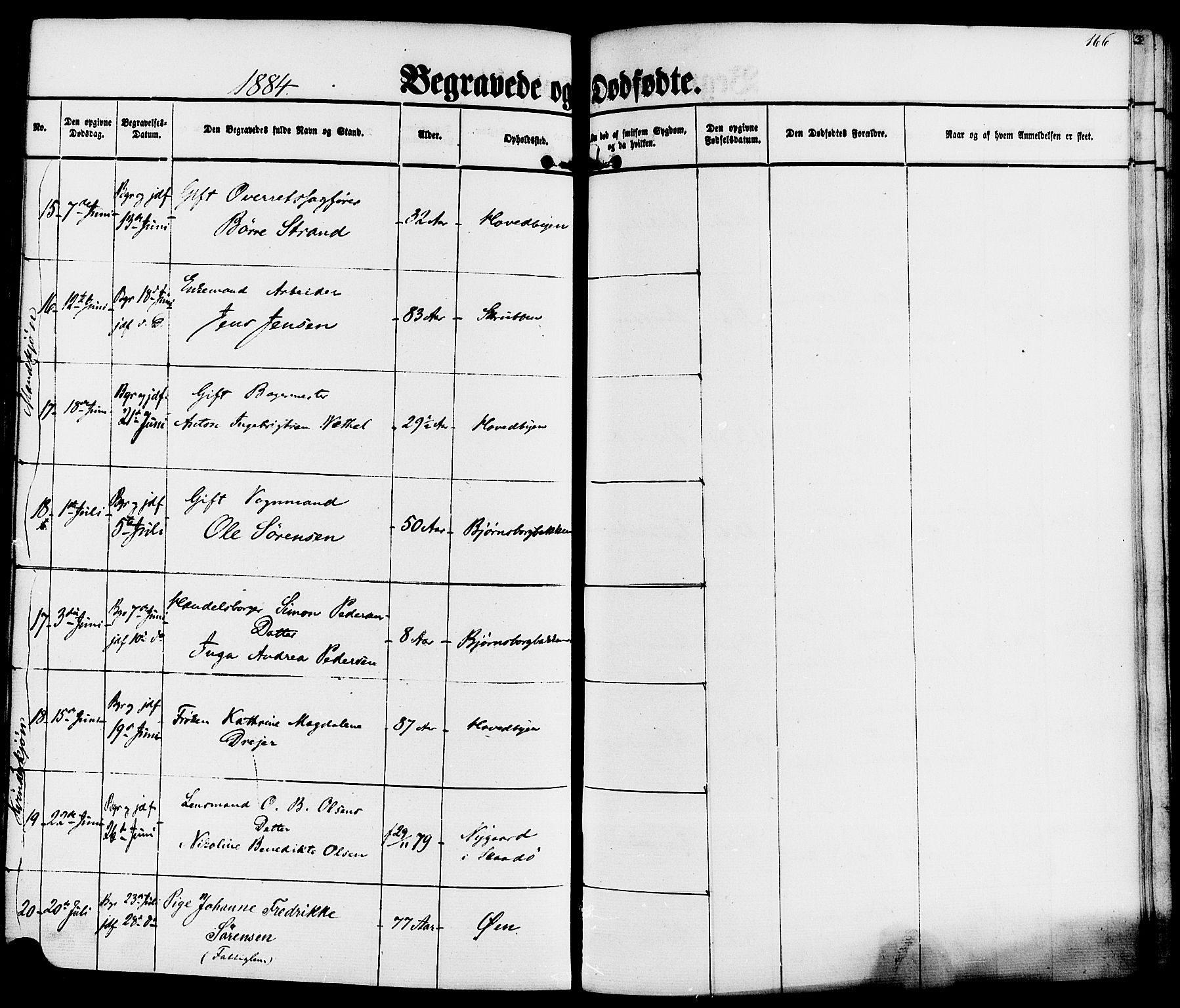 Kragerø kirkebøker, SAKO/A-278/F/Fa/L0010: Parish register (official) no. 10, 1861-1885, p. 166