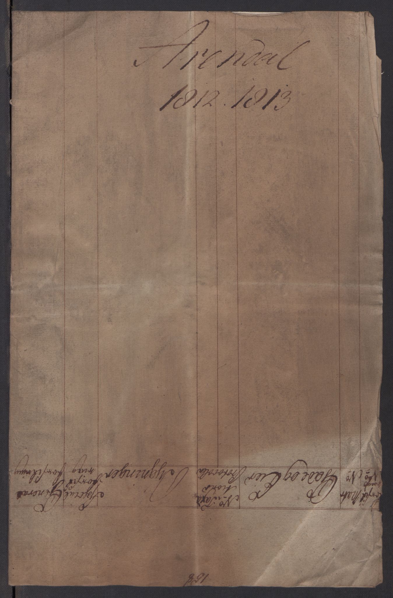 Kommersekollegiet, Brannforsikringskontoret 1767-1814, RA/EA-5458/F/Fa/L0003/0002: Arendal / Dokumenter, 1808-1813