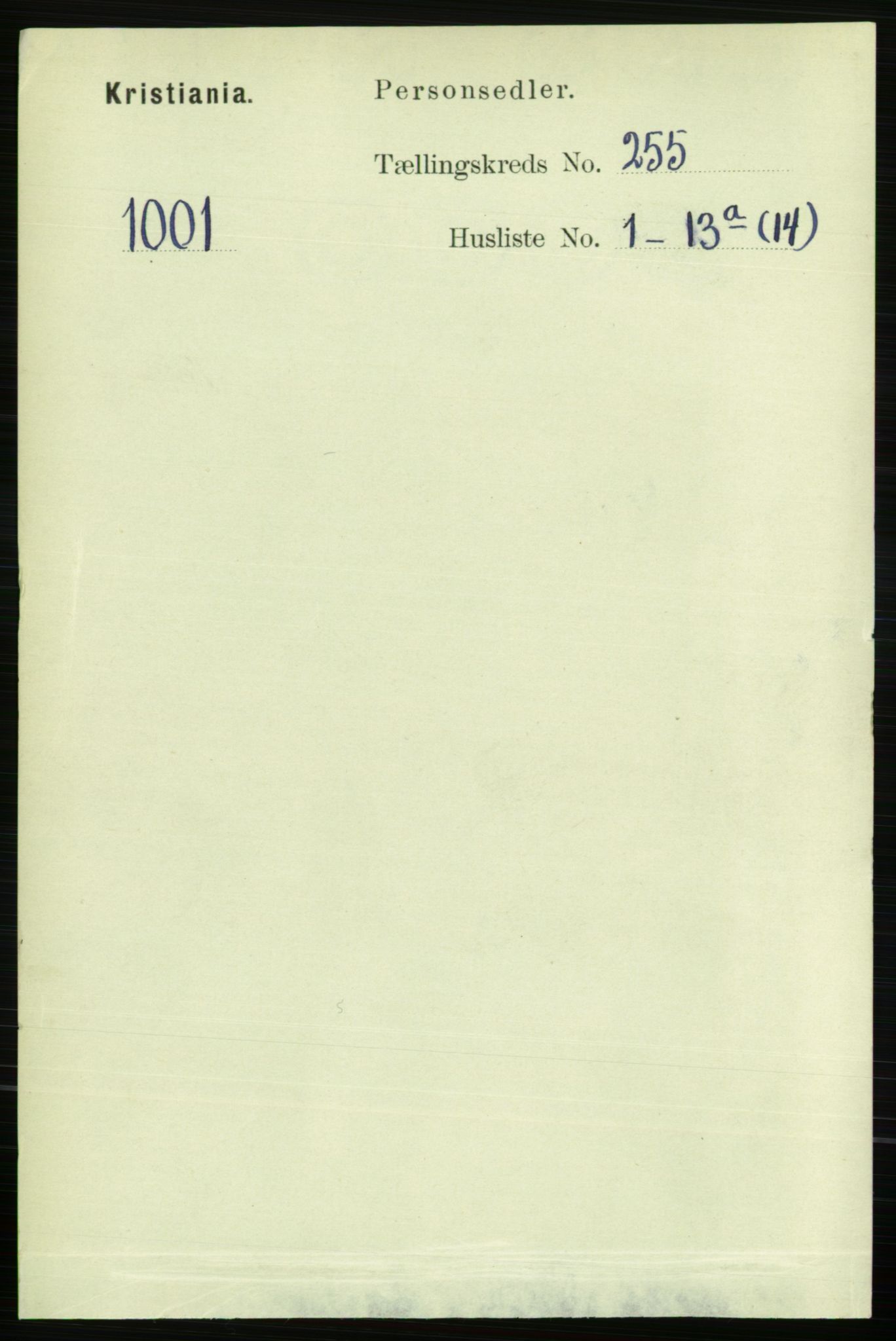 RA, 1891 census for 0301 Kristiania, 1891, p. 155091