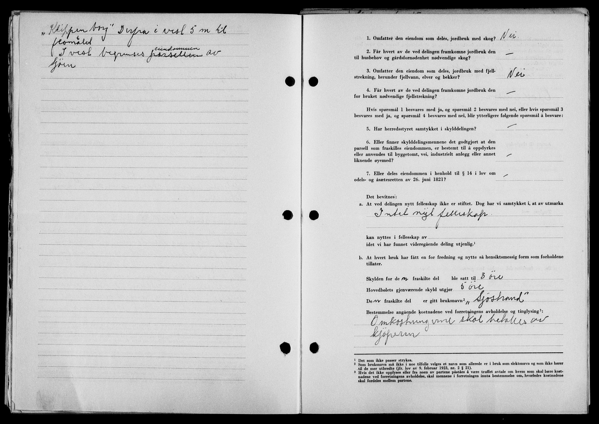 Lofoten sorenskriveri, SAT/A-0017/1/2/2C/L0014a: Mortgage book no. 14a, 1946-1946, Diary no: : 1125/1946