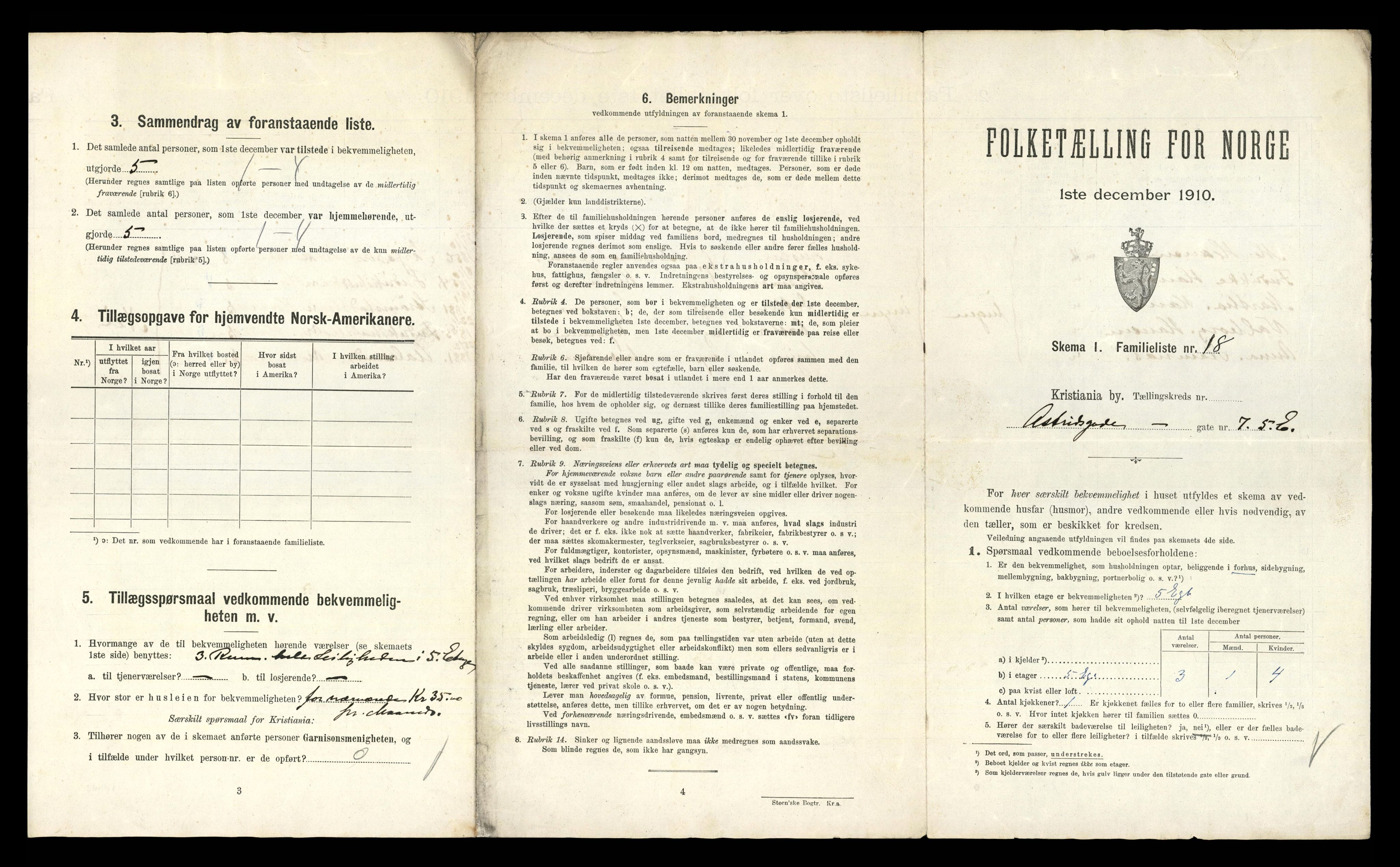 RA, 1910 census for Kristiania, 1910, p. 3825