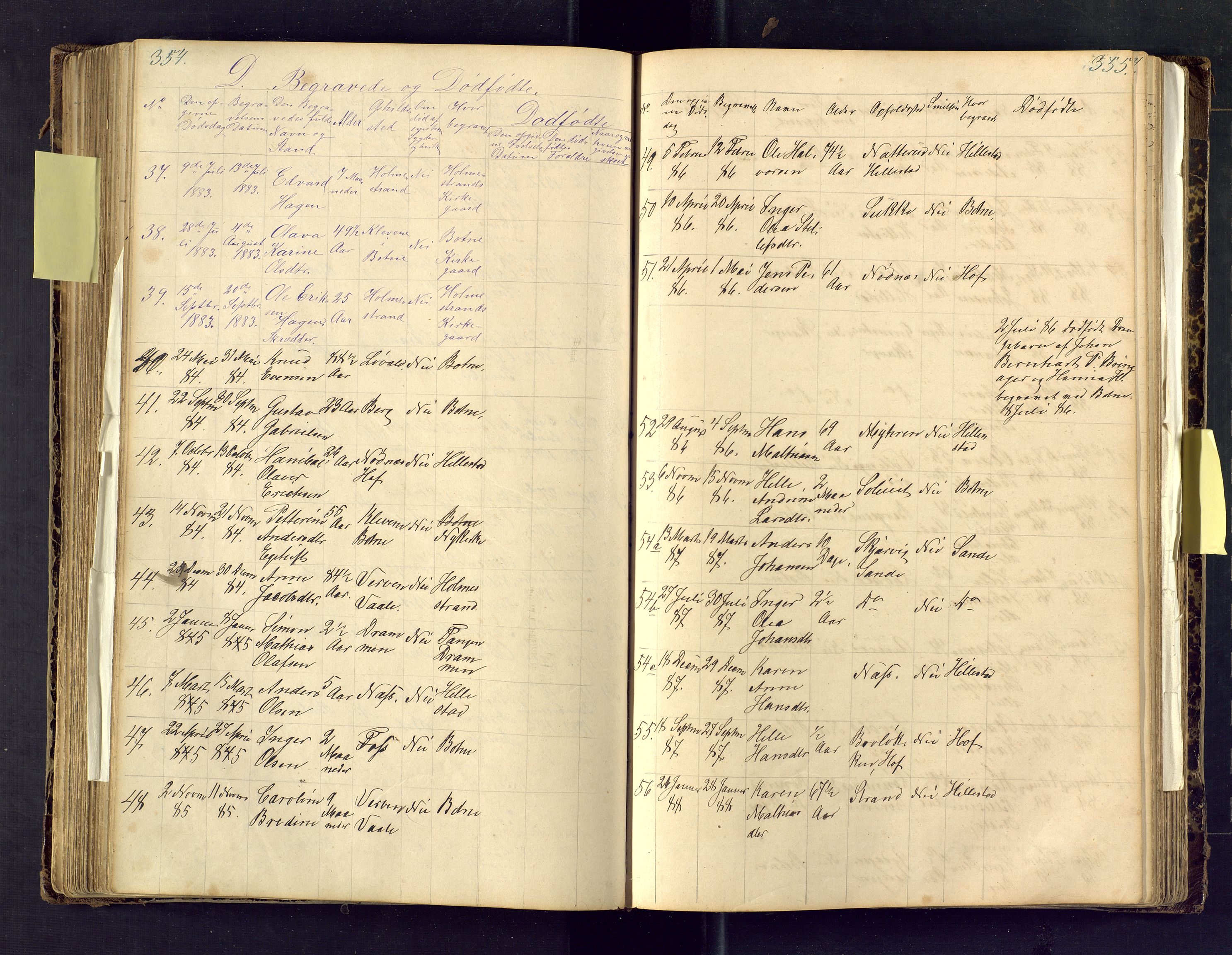 Den evangelisk lutherske frimenighet i Jarlsbergs grevskap med flere steder, AV/SAKO-P-1384/F/Fa/L0001: Dissenter register no. Fa/L0001, 1872-1925, p. 354-355