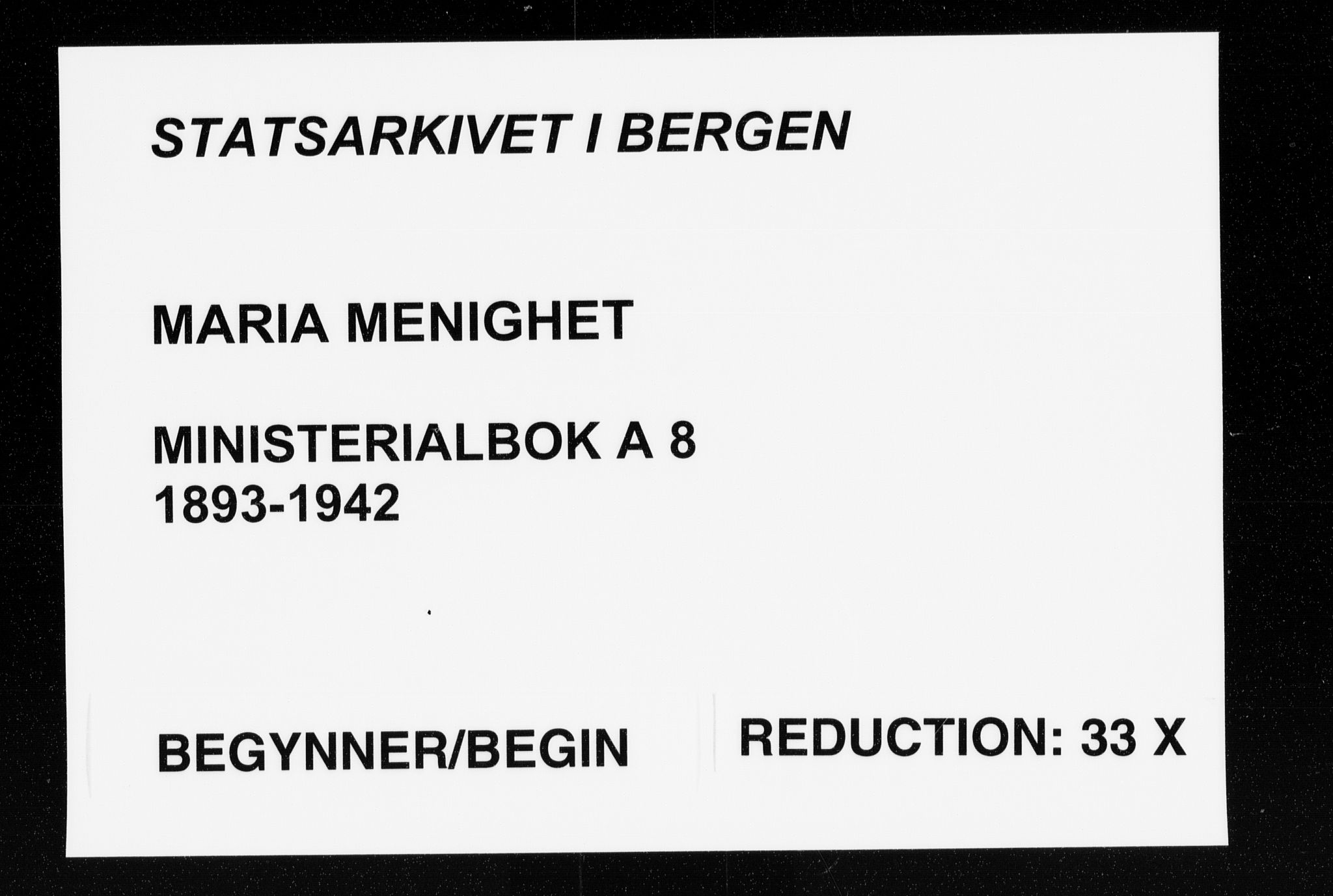 Mariakirken Sokneprestembete, AV/SAB-A-76901/H/Haa/L0008: Parish register (official) no. A 8, 1893-1942