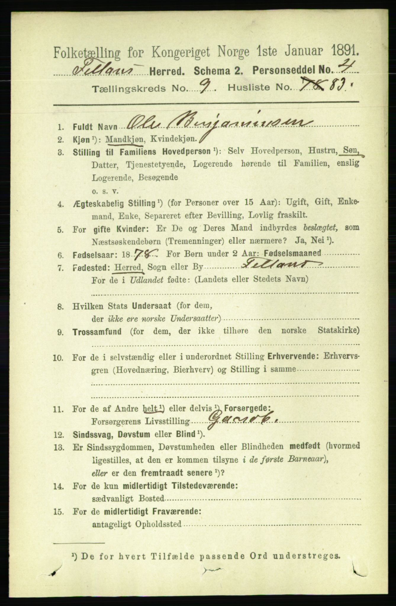 RA, 1891 census for 1616 Fillan, 1891, p. 2550