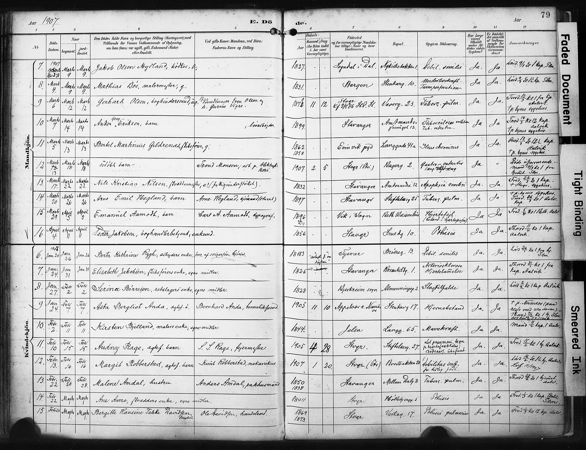 St. Petri sokneprestkontor, AV/SAST-A-101813/001/30/30BA/L0022: Parish register (official) no. A 22, 1895-1919, p. 79