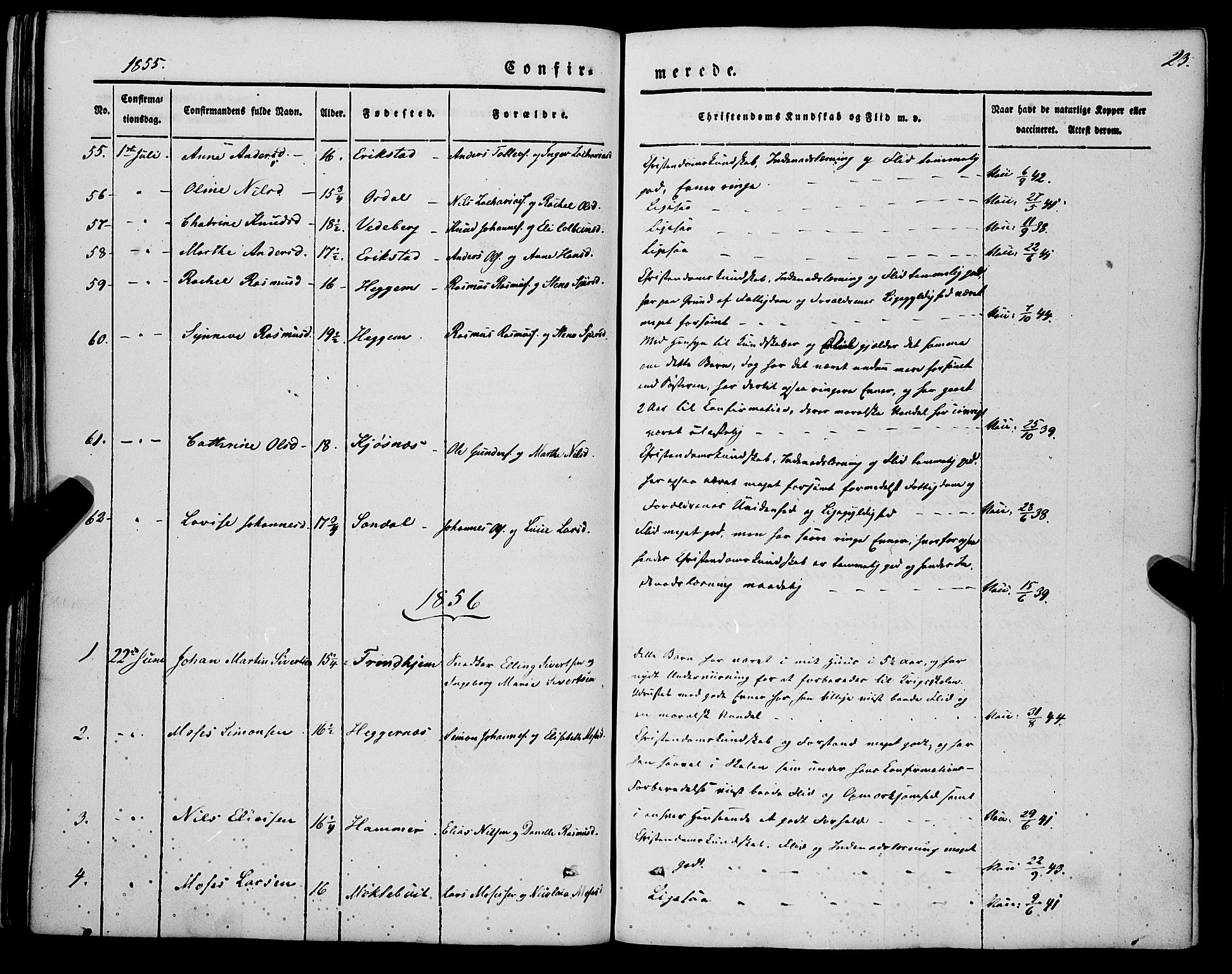 Jølster sokneprestembete, SAB/A-80701/H/Haa/Haaa/L0010: Parish register (official) no. A 10, 1847-1865, p. 23
