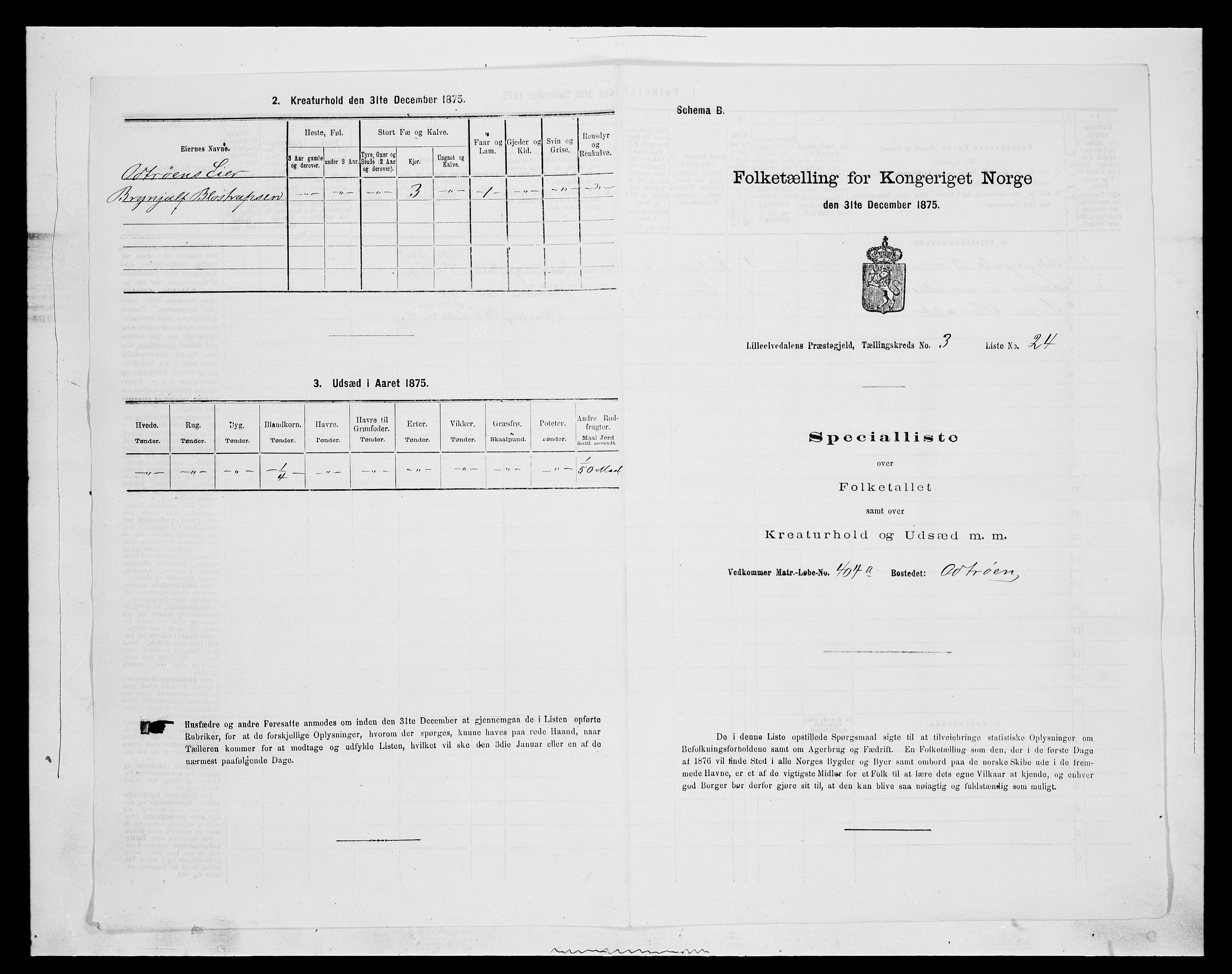 SAH, 1875 census for 0438P Lille Elvedalen, 1875, p. 357