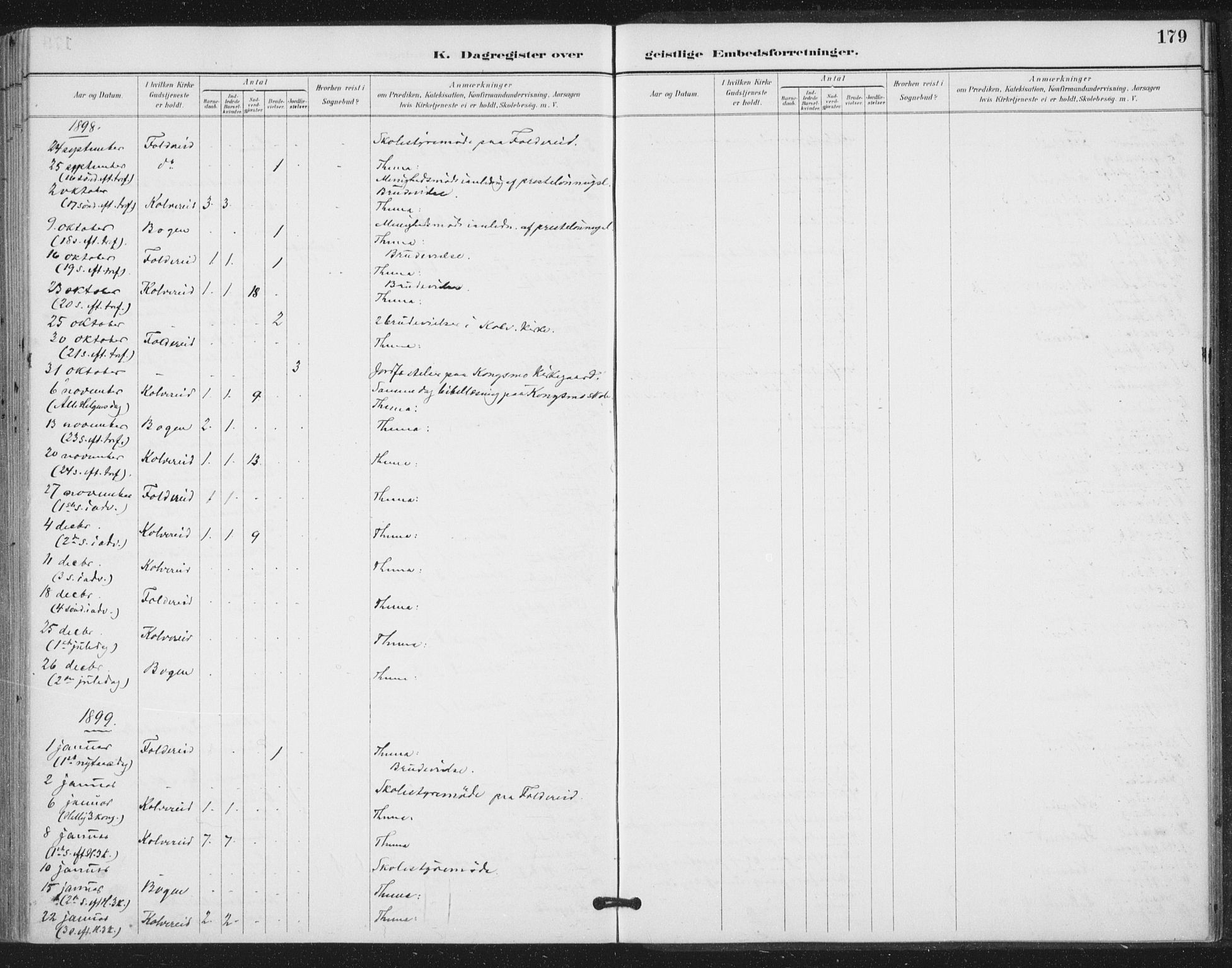 Ministerialprotokoller, klokkerbøker og fødselsregistre - Nord-Trøndelag, SAT/A-1458/783/L0660: Parish register (official) no. 783A02, 1886-1918, p. 179