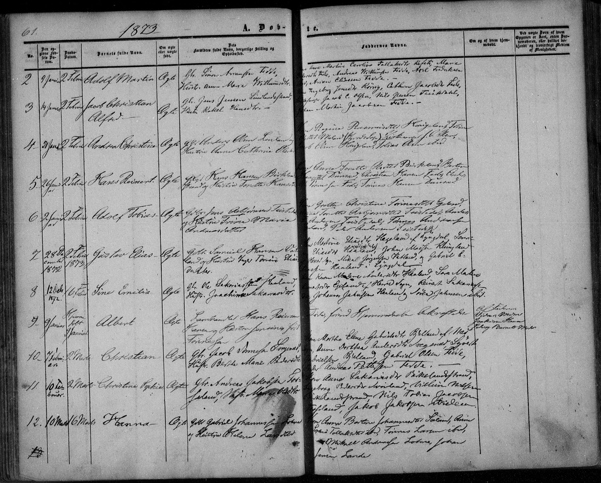 Kvinesdal sokneprestkontor, SAK/1111-0026/F/Fa/Faa/L0002: Parish register (official) no. A 2, 1850-1876, p. 71