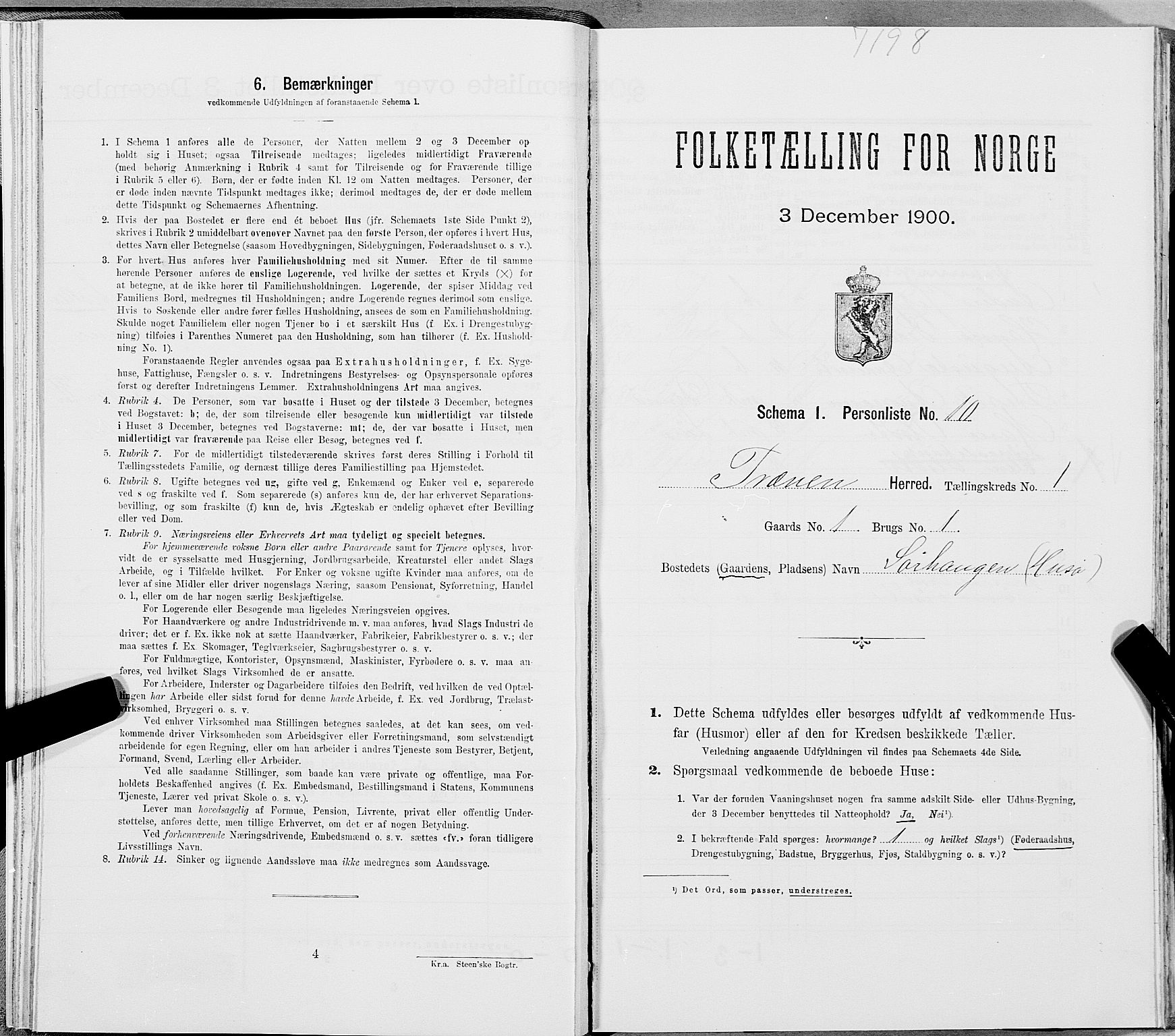 SAT, 1900 census for Træna, 1900, p. 37