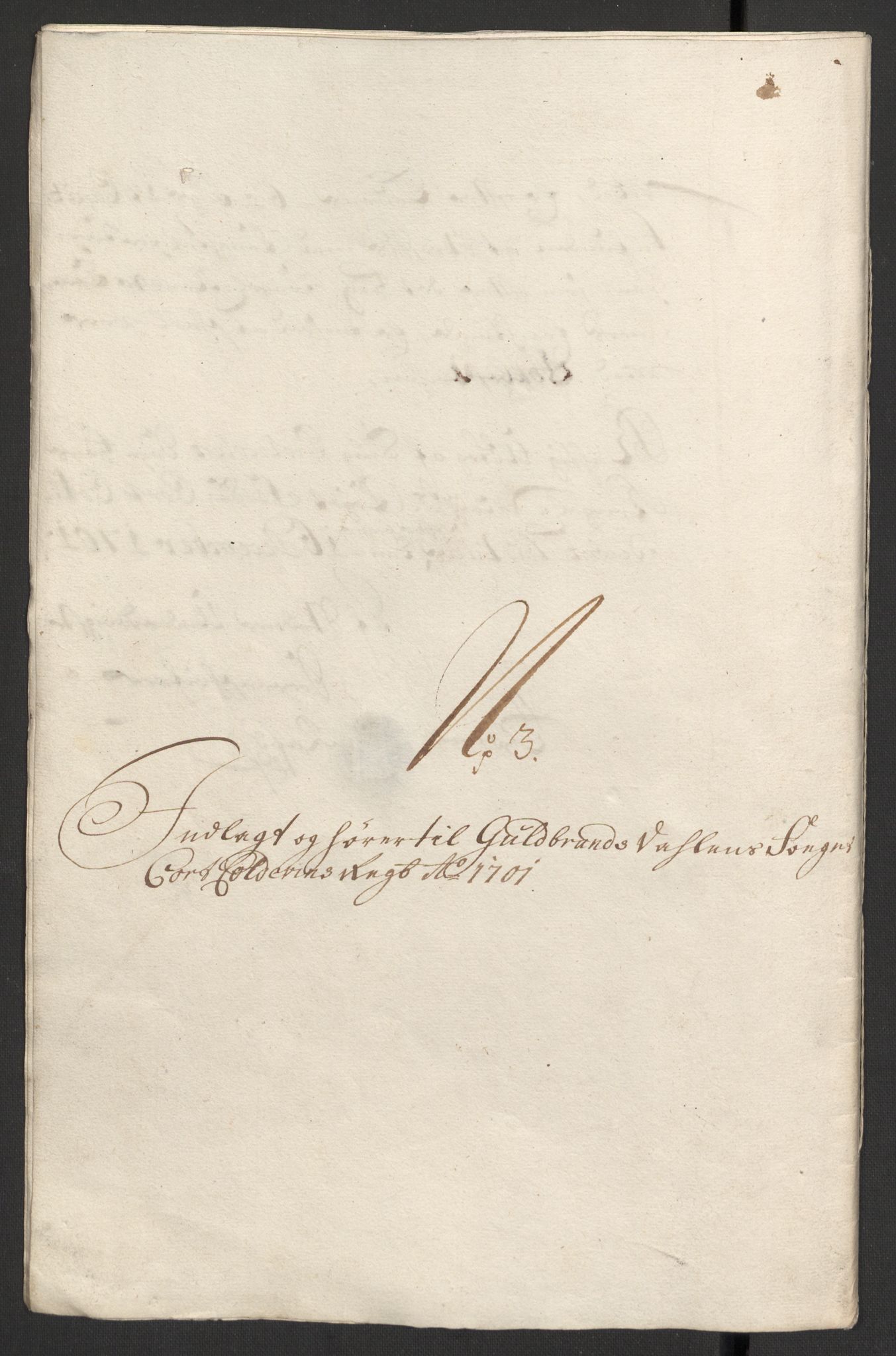 Rentekammeret inntil 1814, Reviderte regnskaper, Fogderegnskap, AV/RA-EA-4092/R17/L1174: Fogderegnskap Gudbrandsdal, 1701, p. 50