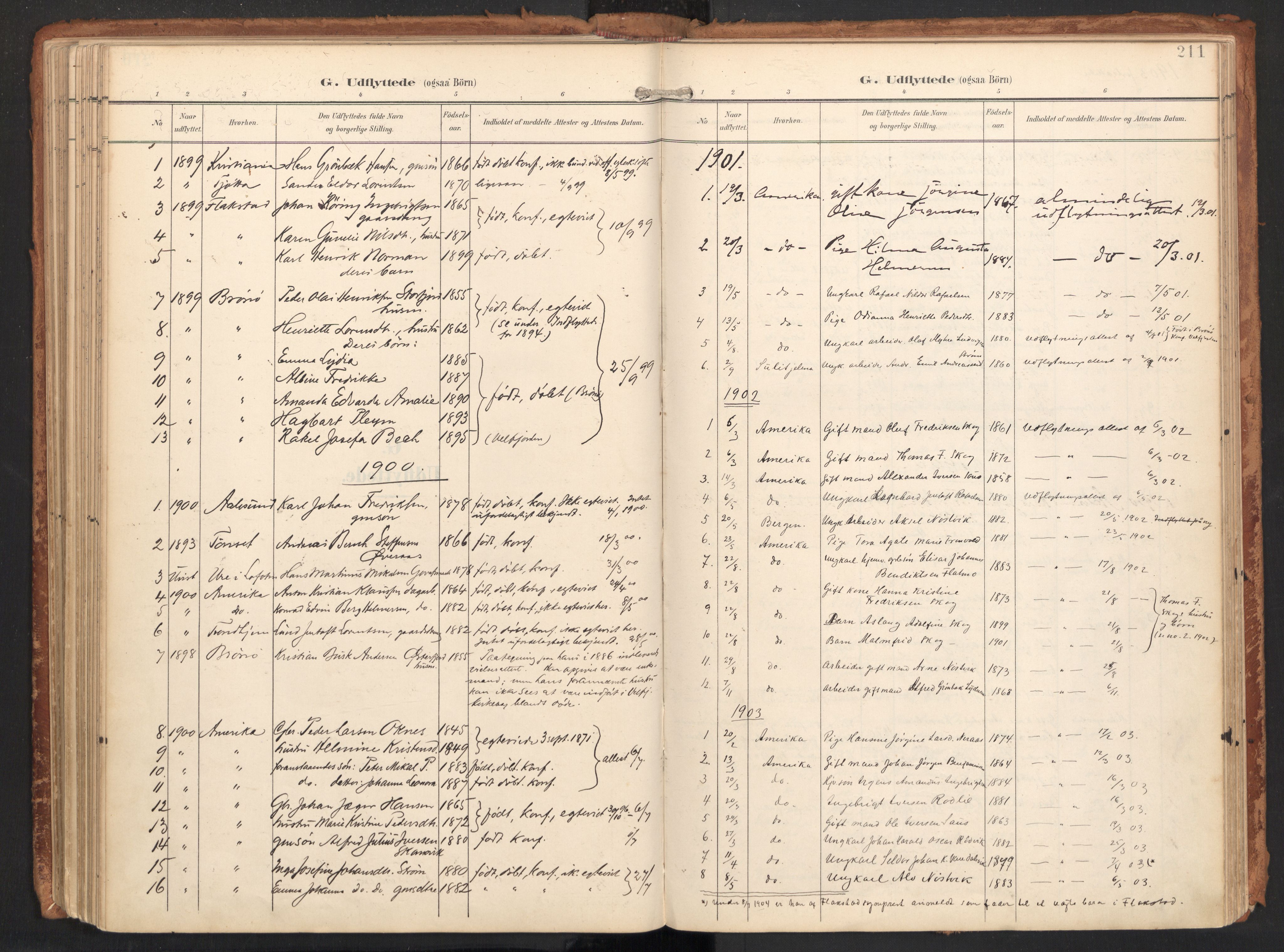 Ministerialprotokoller, klokkerbøker og fødselsregistre - Nordland, SAT/A-1459/814/L0227: Parish register (official) no. 814A08, 1899-1920, p. 211
