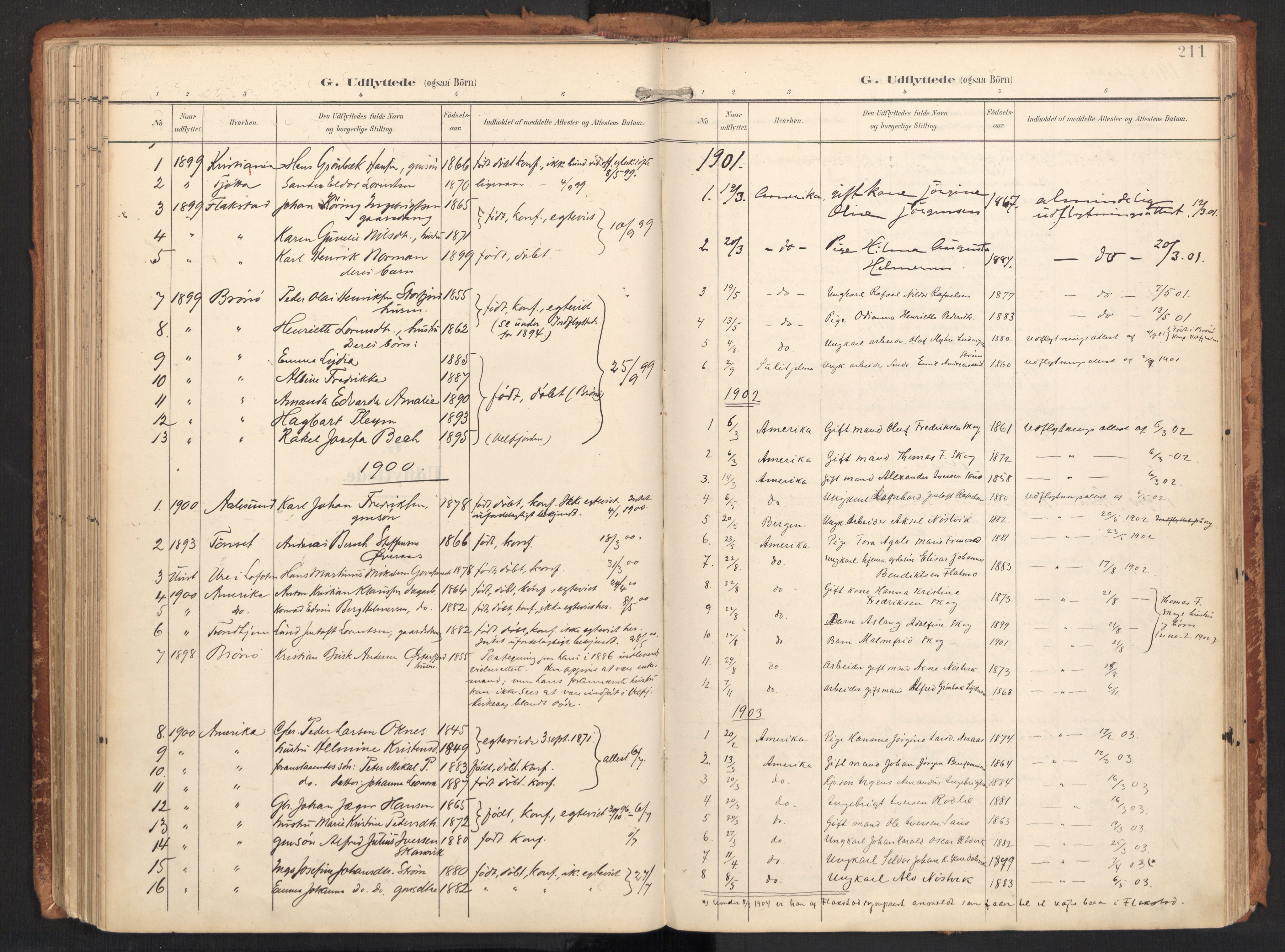 Ministerialprotokoller, klokkerbøker og fødselsregistre - Nordland, AV/SAT-A-1459/814/L0227: Parish register (official) no. 814A08, 1899-1920, p. 211