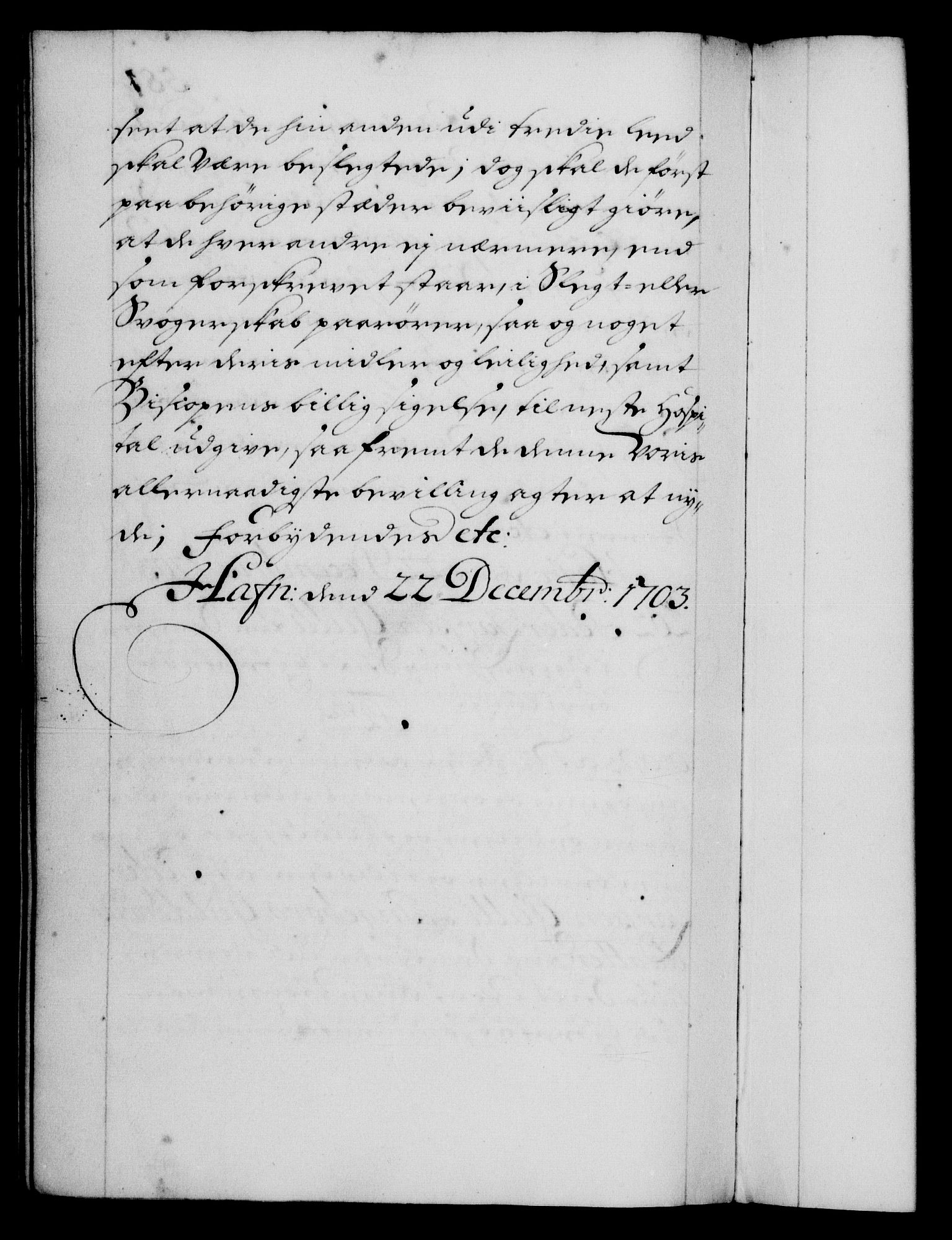 Danske Kanselli 1572-1799, AV/RA-EA-3023/F/Fc/Fca/Fcaa/L0018: Norske registre, 1699-1703, p. 581b