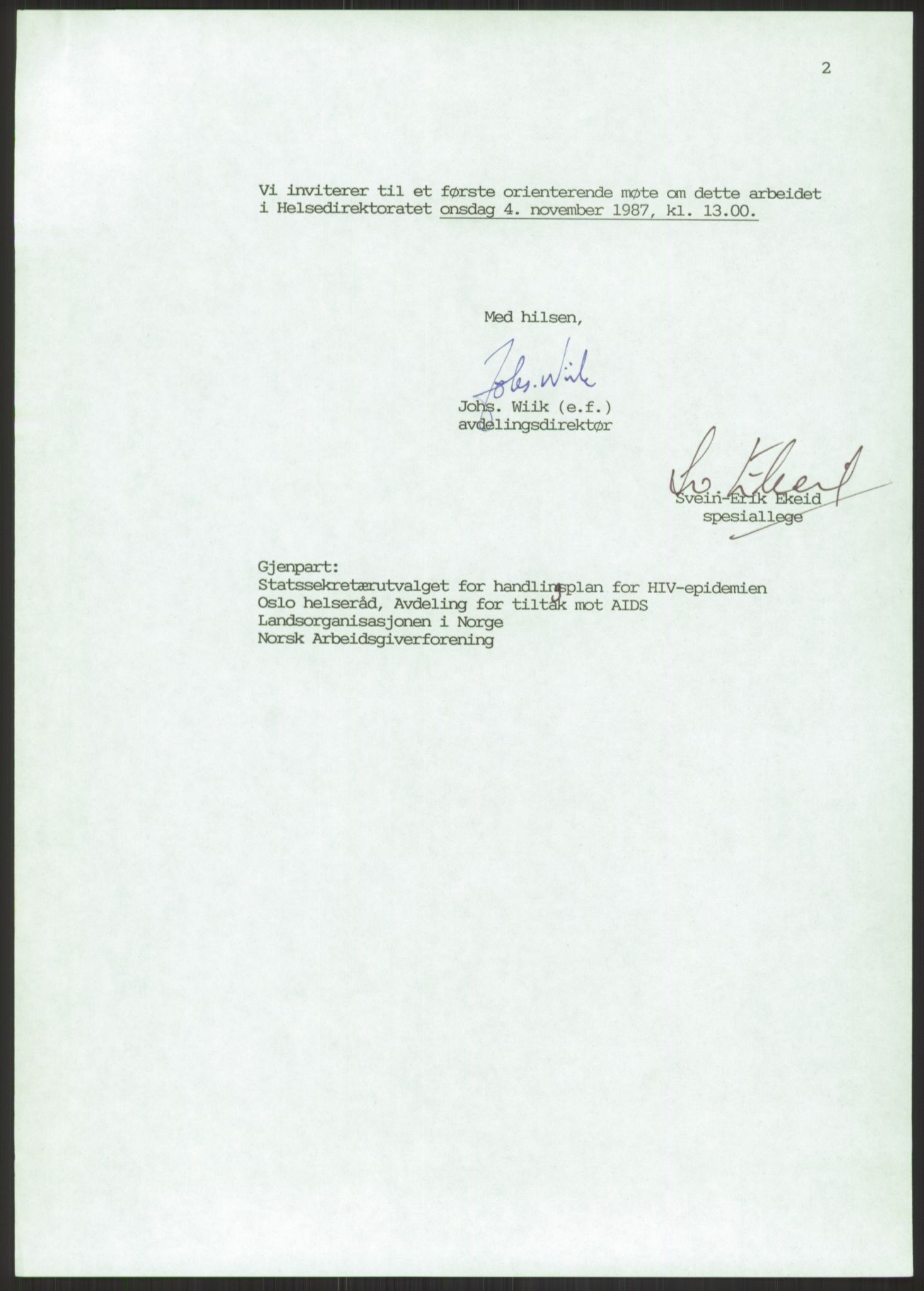 Sosialdepartementet, Administrasjons-, trygde-, plan- og helseavdelingen, RA/S-6179/D/L2240/0004: -- / 619 Diverse. HIV/AIDS, 1987, p. 375