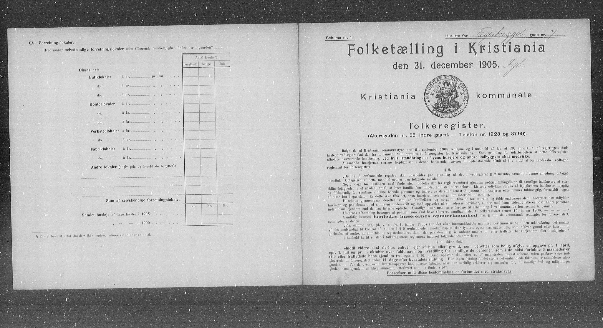 OBA, Municipal Census 1905 for Kristiania, 1905, p. 11876