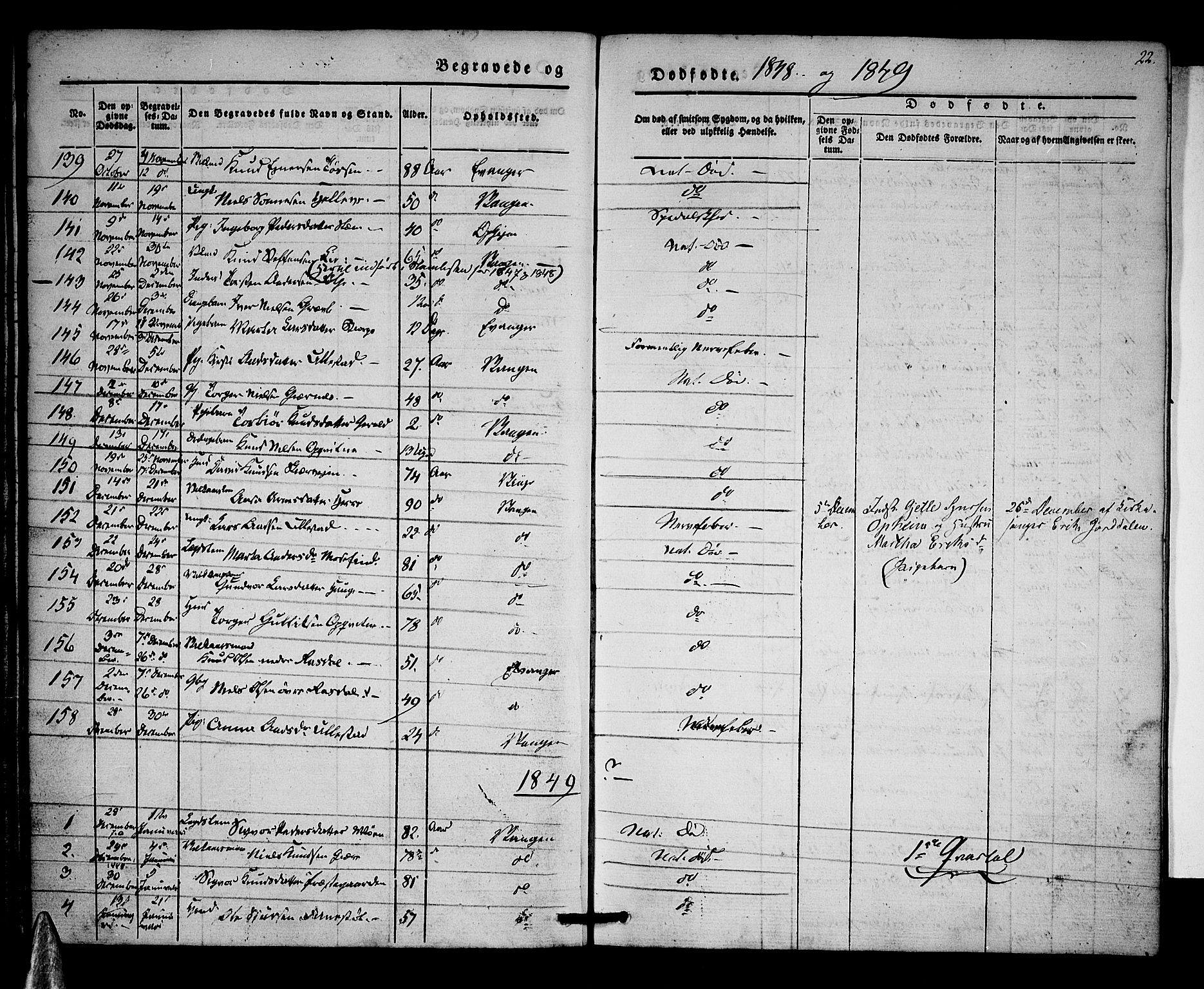 Voss sokneprestembete, SAB/A-79001/H/Haa: Parish register (official) no. A 15, 1845-1855, p. 22