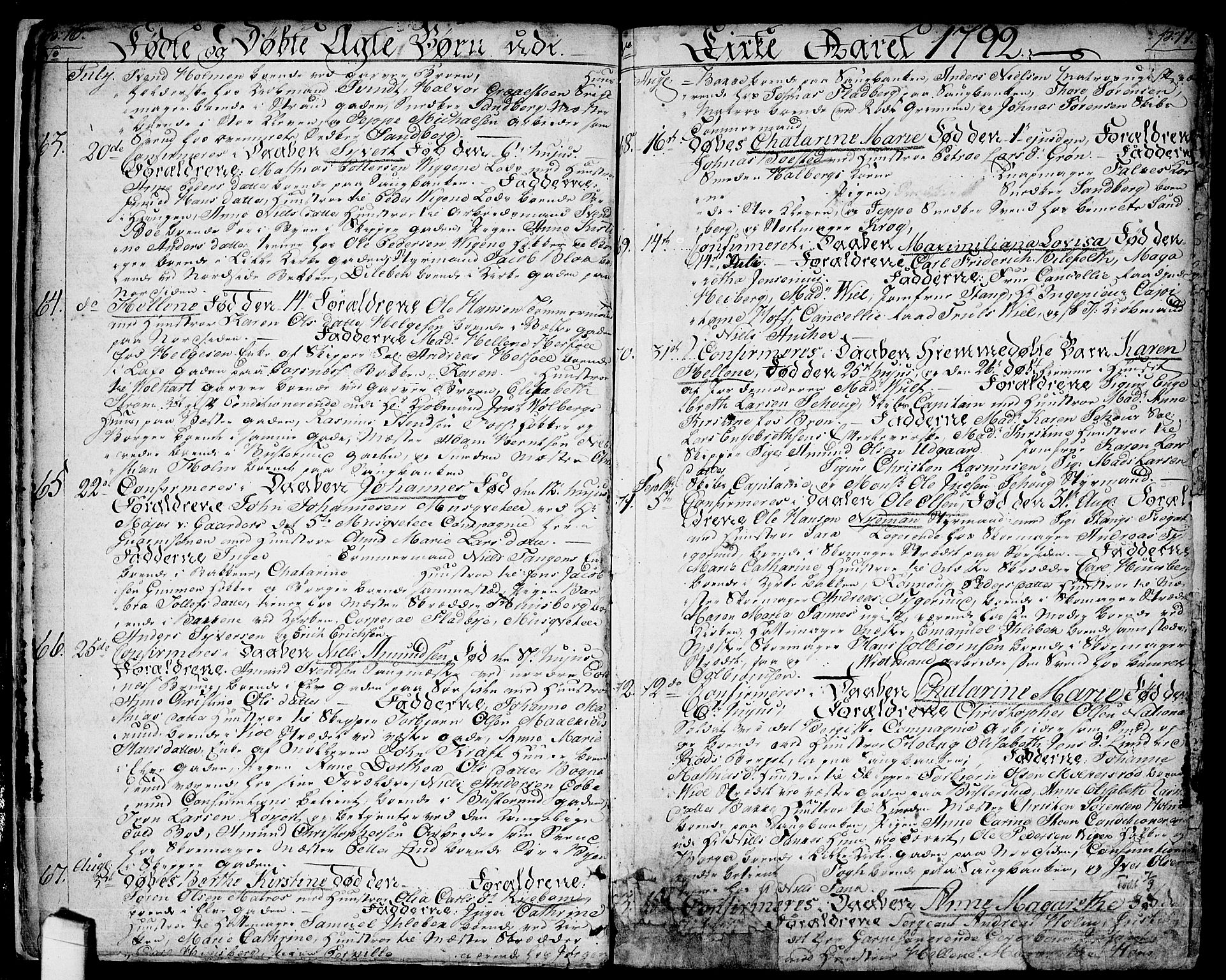 Halden prestekontor Kirkebøker, SAO/A-10909/F/Fa/L0002: Parish register (official) no. I 2, 1792-1812, p. 16-17