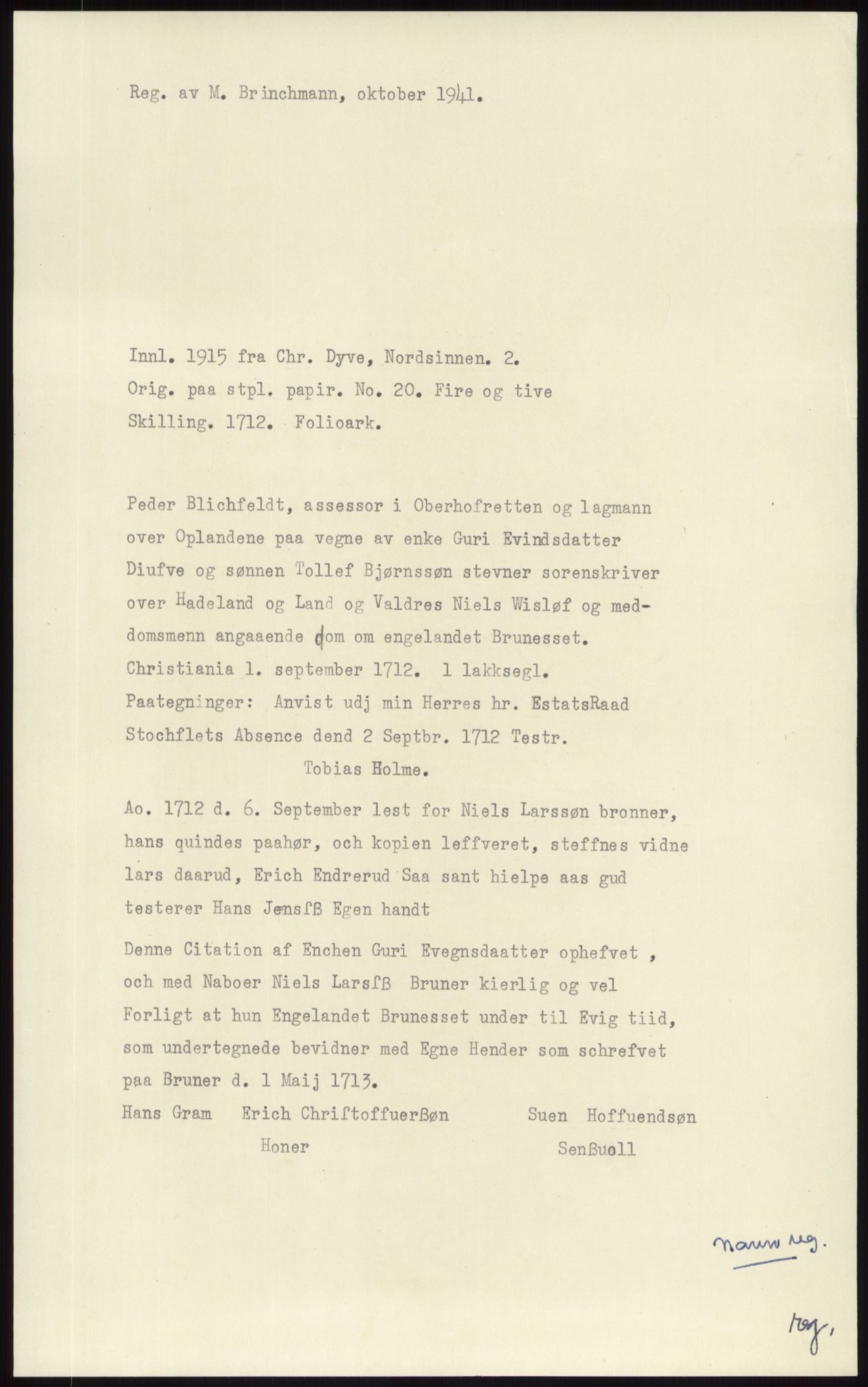 Samlinger til kildeutgivelse, Diplomavskriftsamlingen, RA/EA-4053/H/Ha, p. 1932