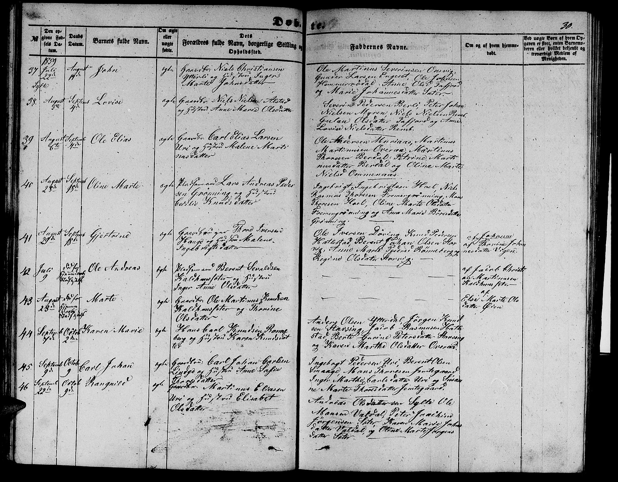 Ministerialprotokoller, klokkerbøker og fødselsregistre - Møre og Romsdal, AV/SAT-A-1454/519/L0261: Parish register (copy) no. 519C02, 1854-1867, p. 30