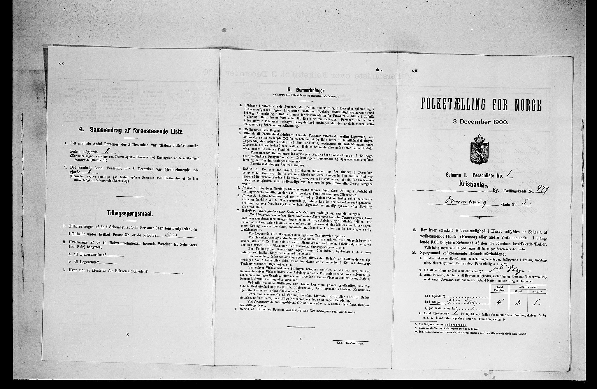 SAO, 1900 census for Kristiania, 1900, p. 15401