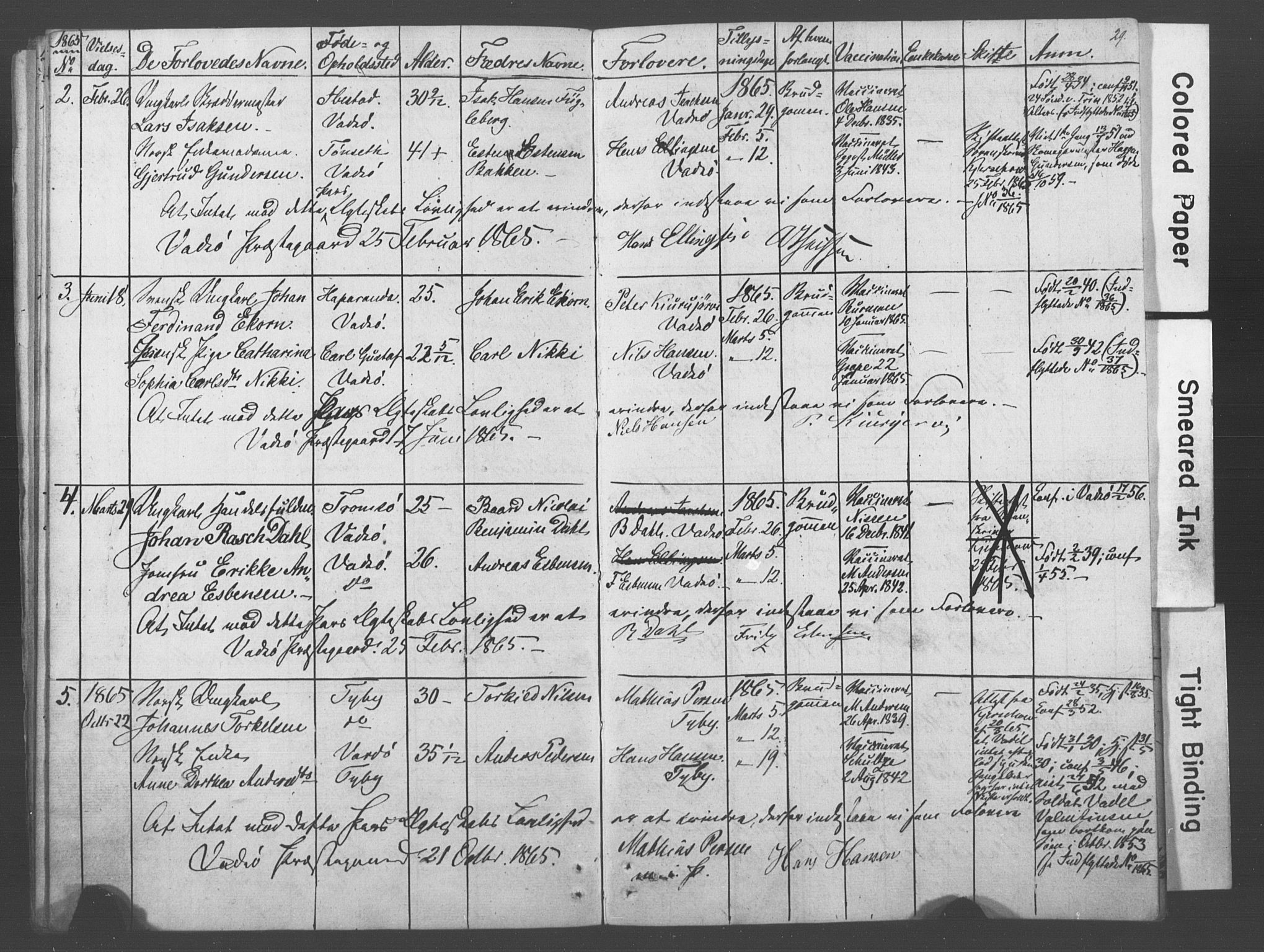 Vadsø sokneprestkontor, AV/SATØ-S-1325/I/Ic/L0026/0002: Banns register no. 26.2, 1863-1867, p. 29