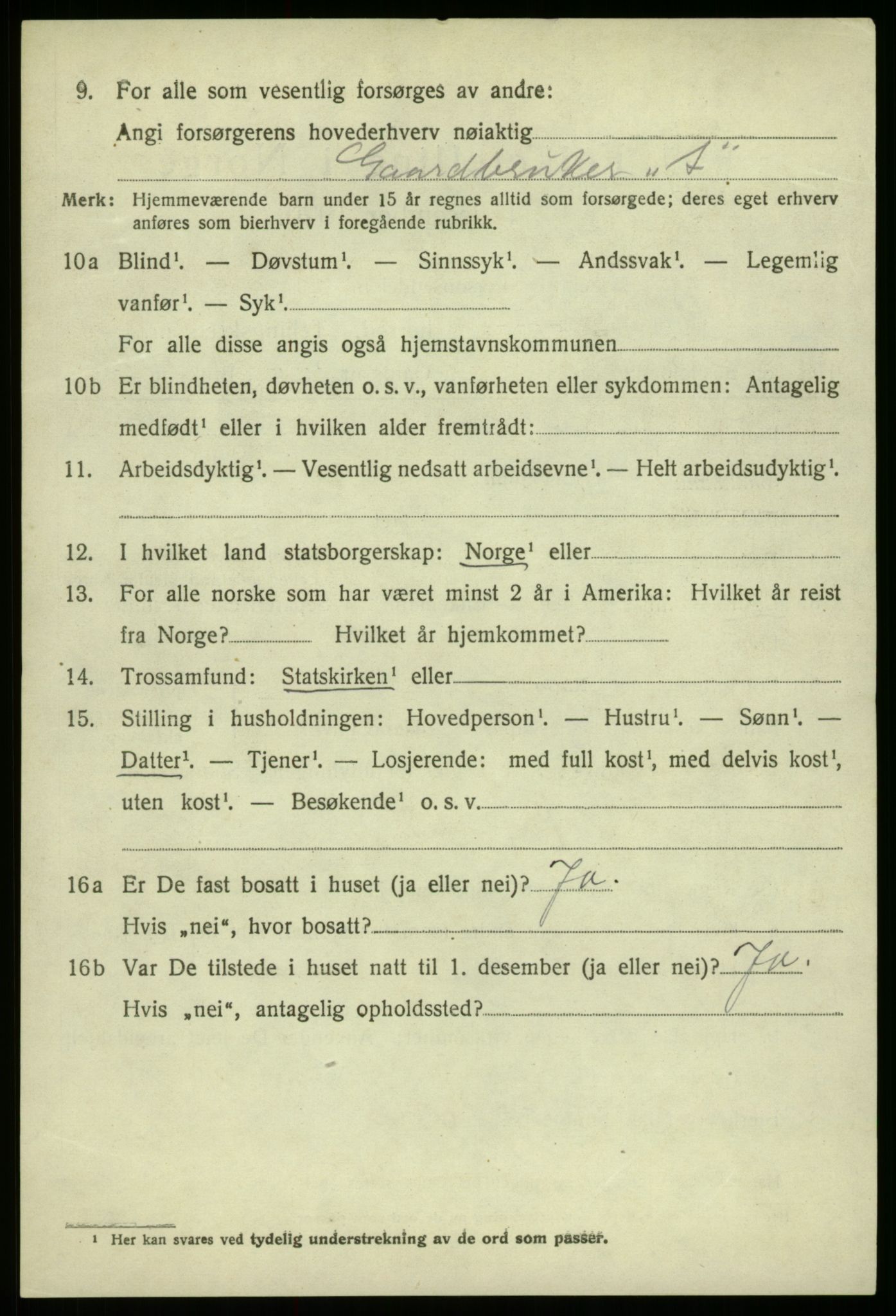 SAB, 1920 census for Haus, 1920, p. 10731