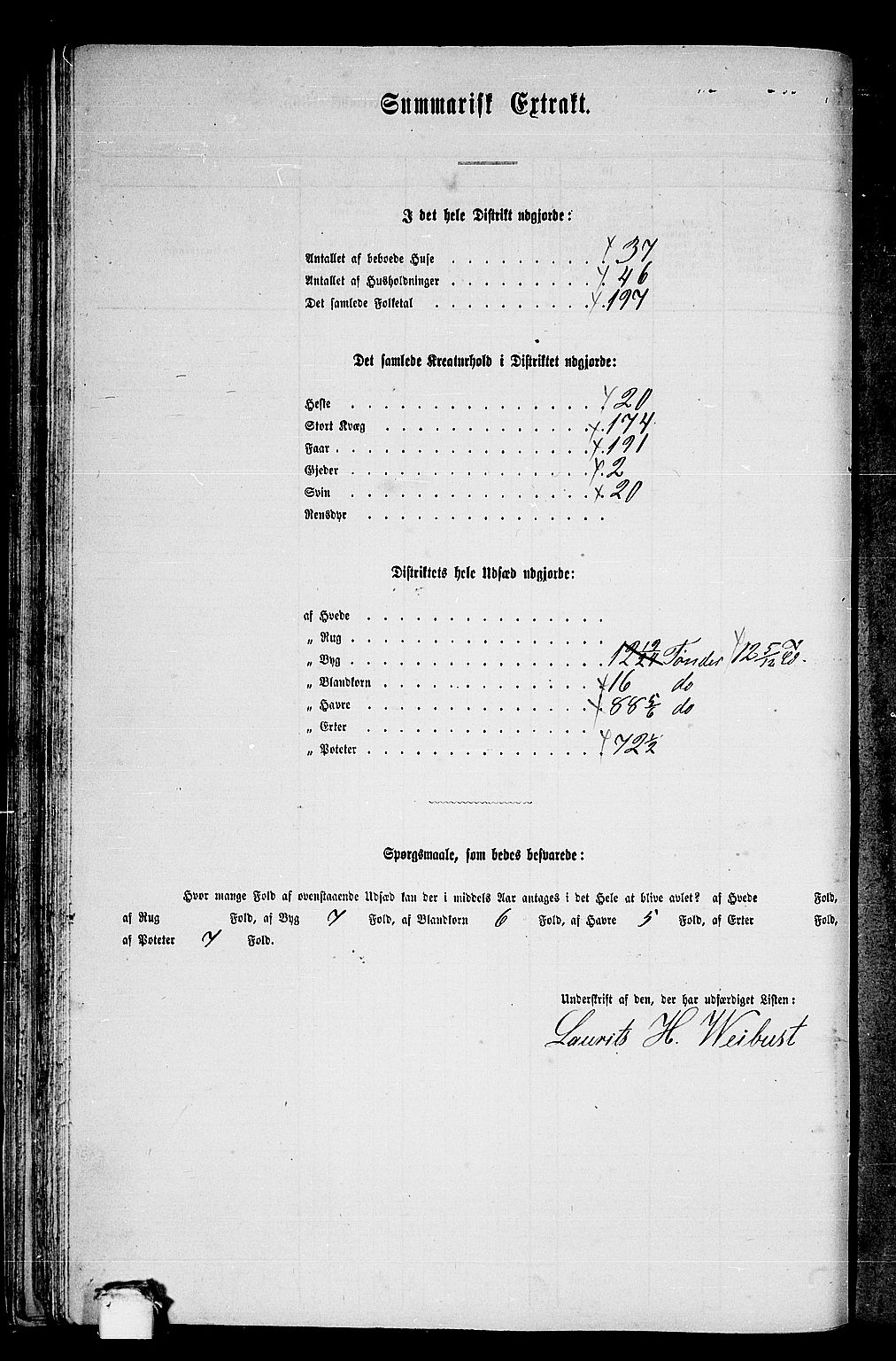 RA, 1865 census for Borgund, 1865, p. 46