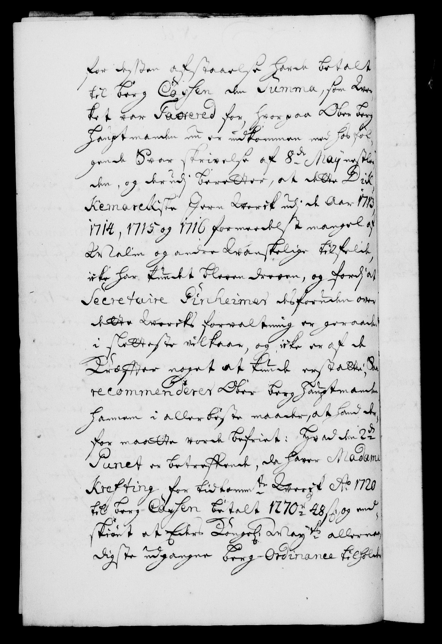 Rentekammeret, Kammerkanselliet, RA/EA-3111/G/Gf/Gfa/L0005: Norsk relasjons- og resolusjonsprotokoll (merket RK 52.5), 1722, p. 345