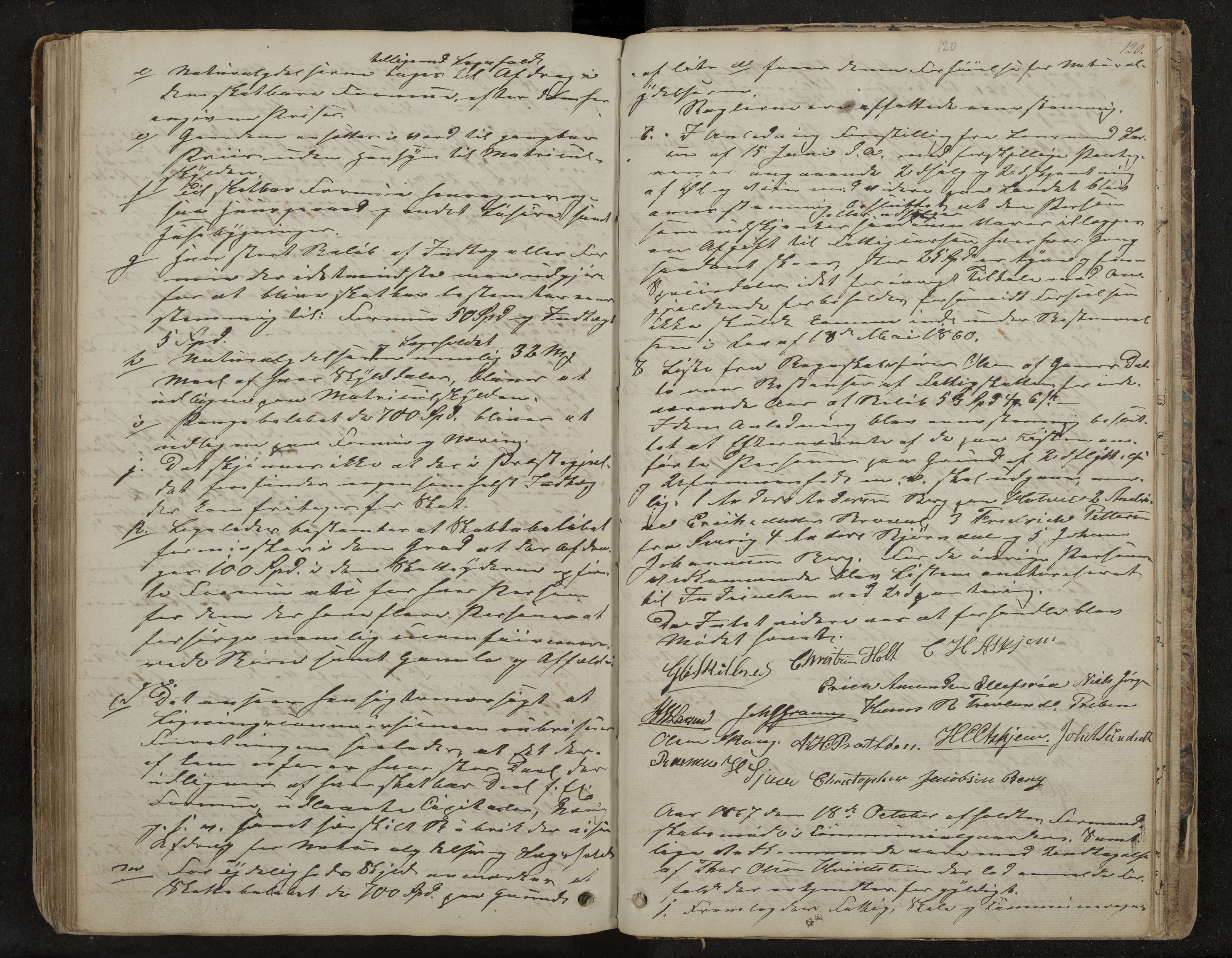 Andebu formannskap og sentraladministrasjon, IKAK/0719021-1/A/Aa/L0001: Møtebok med register, 1837-1869, p. 120