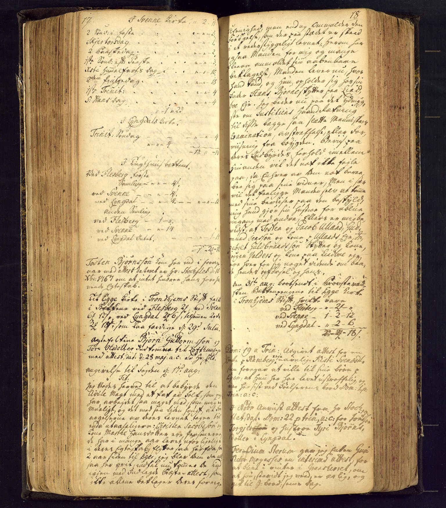 Flesberg kirkebøker, AV/SAKO-A-18/F/Fa/L0002: Parish register (official) no. I 2, 1726-1747, p. 17-18