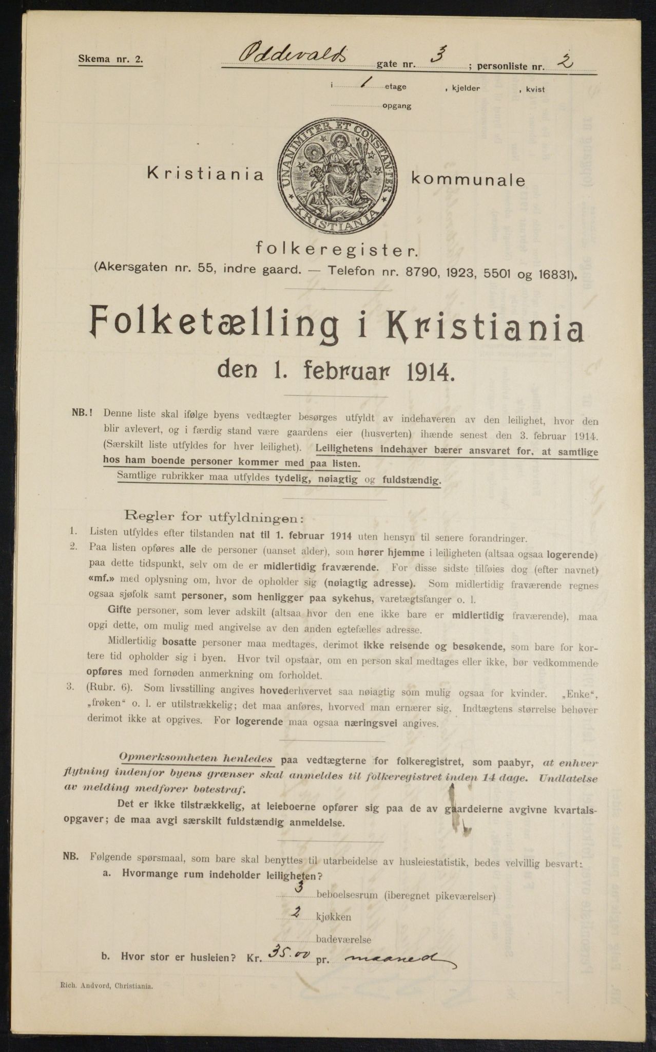 OBA, Municipal Census 1914 for Kristiania, 1914, p. 74475