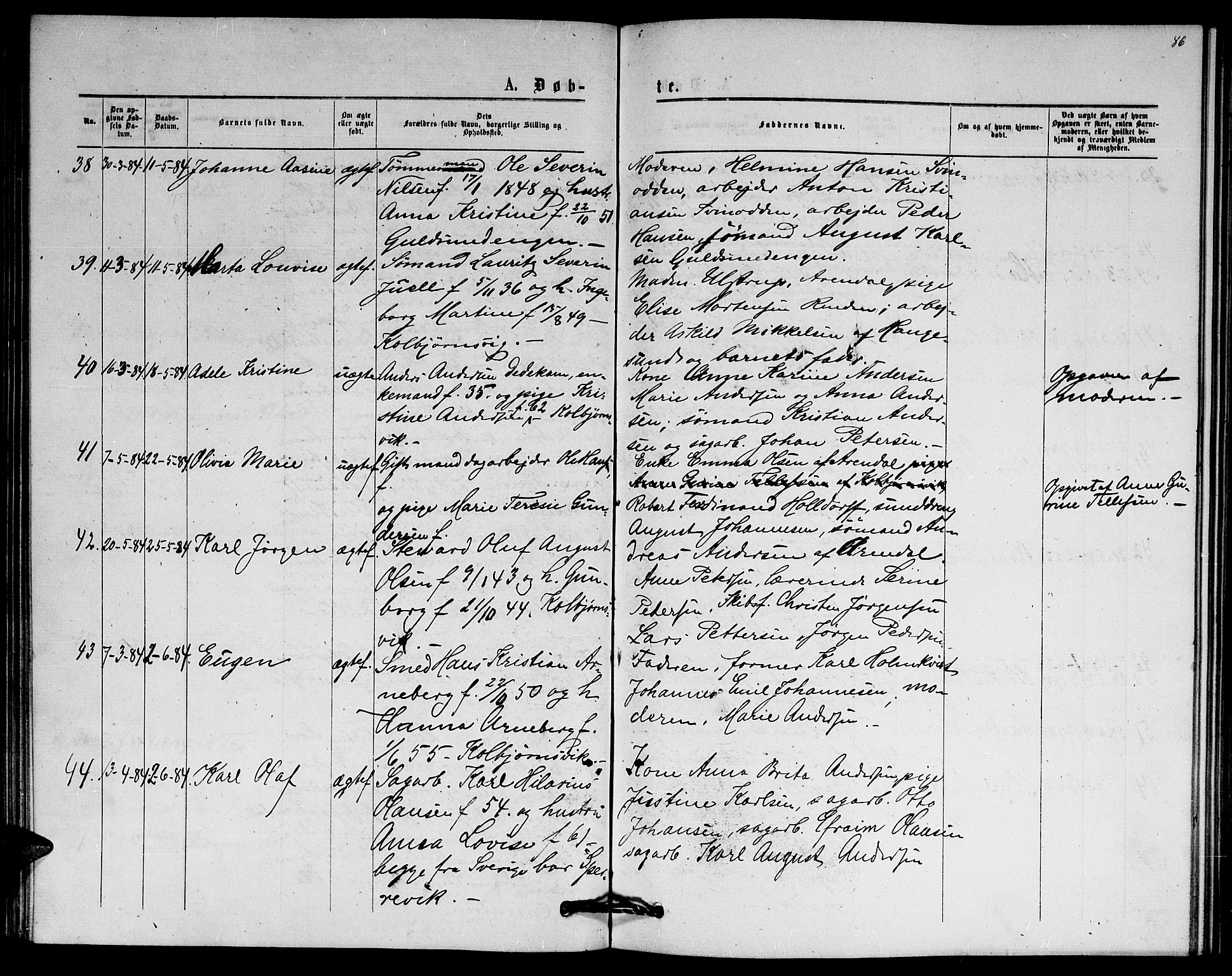 Hisøy sokneprestkontor, AV/SAK-1111-0020/F/Fb/L0002: Parish register (copy) no. B 2, 1873-1885, p. 86