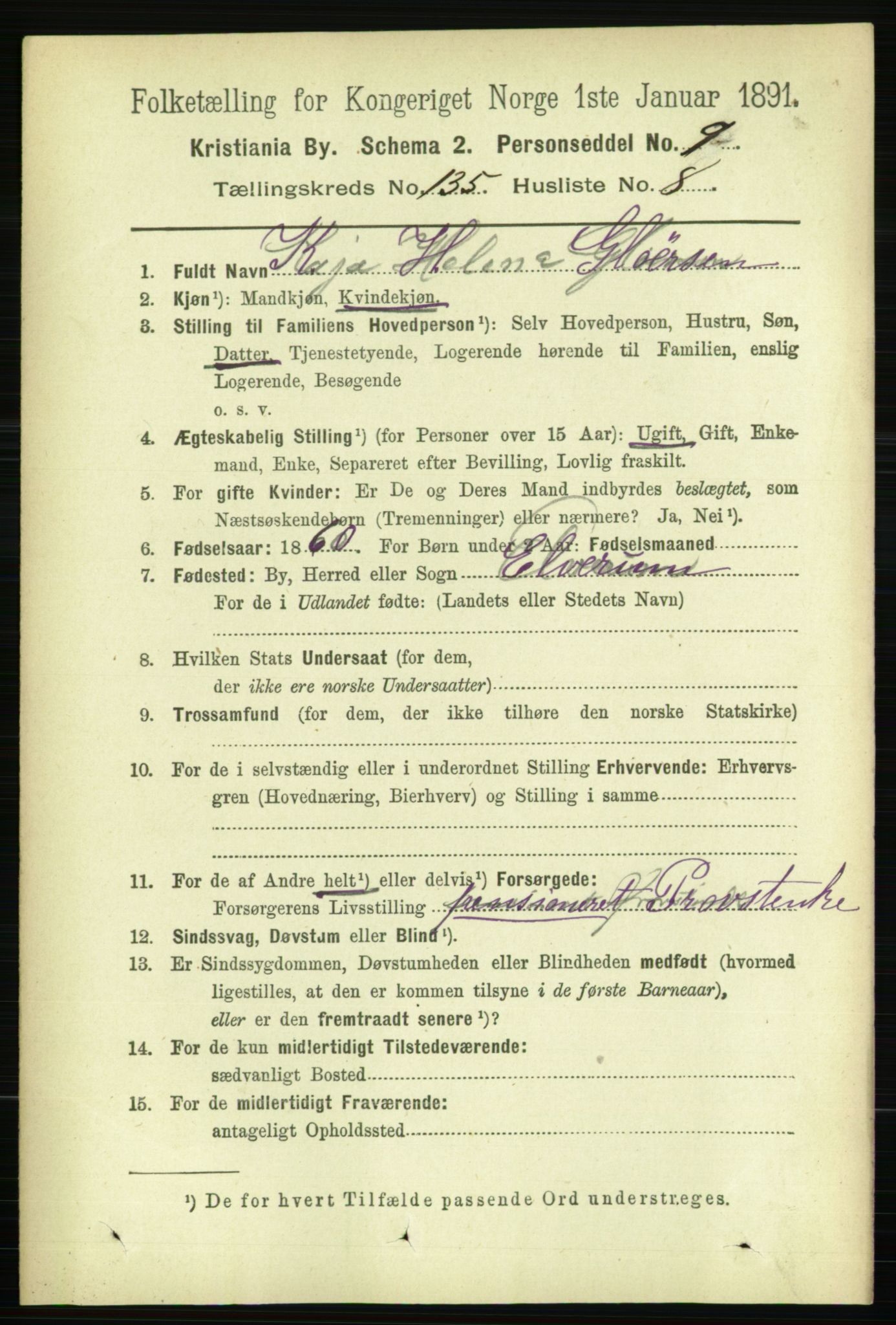 RA, 1891 census for 0301 Kristiania, 1891, p. 74608