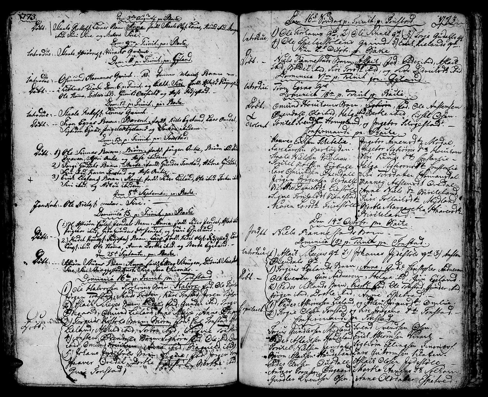 Bakke sokneprestkontor, AV/SAK-1111-0002/F/Fa/Faa/L0001: Parish register (official) no. A 1, 1741-1780, p. 200