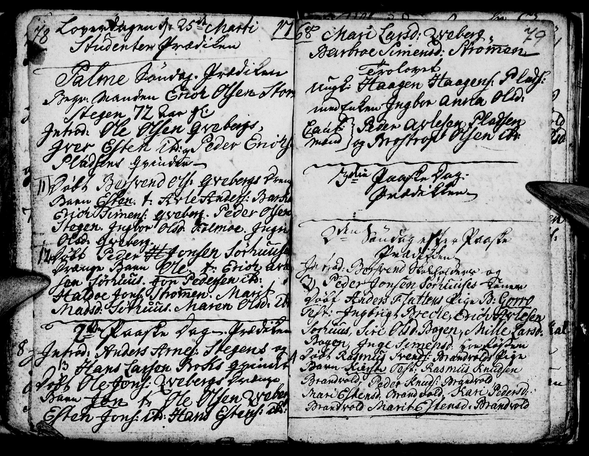 Tynset prestekontor, AV/SAH-PREST-058/H/Ha/Haa/L0007: Parish register (official) no. 7, 1764-1769, p. 78-79