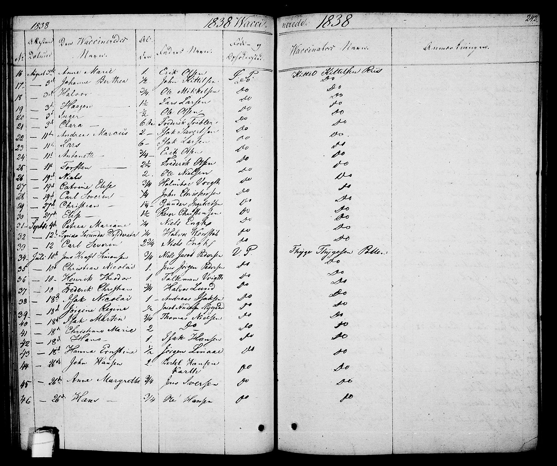 Porsgrunn kirkebøker , SAKO/A-104/F/Fa/L0005: Parish register (official) no. 5, 1828-1840, p. 242