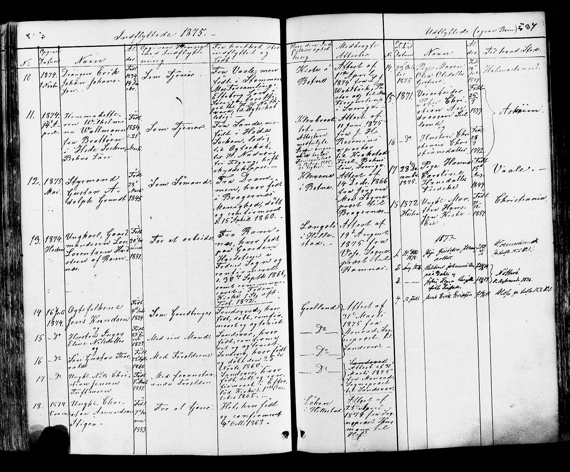 Botne kirkebøker, AV/SAKO-A-340/F/Fa/L0006: Parish register (official) no. I 6, 1836-1877, p. 587