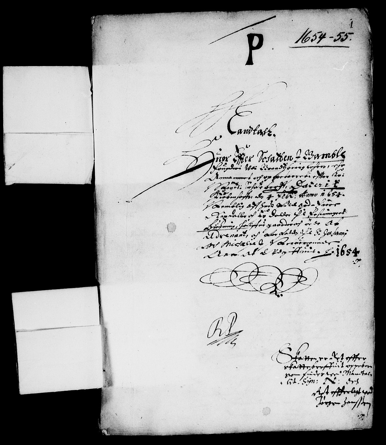 Rentekammeret inntil 1814, Reviderte regnskaper, Lensregnskaper, AV/RA-EA-5023/R/Rb/Rbp/L0041: Bratsberg len, 1654-1656