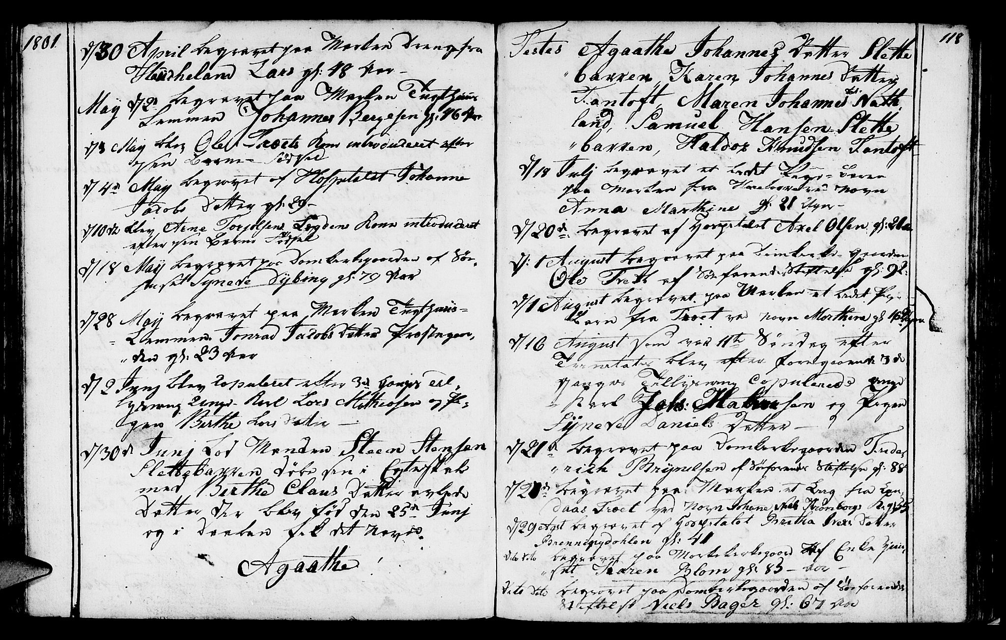 St. Jørgens hospital og Årstad sokneprestembete, AV/SAB-A-99934: Parish register (official) no. A 2, 1766-1814, p. 118