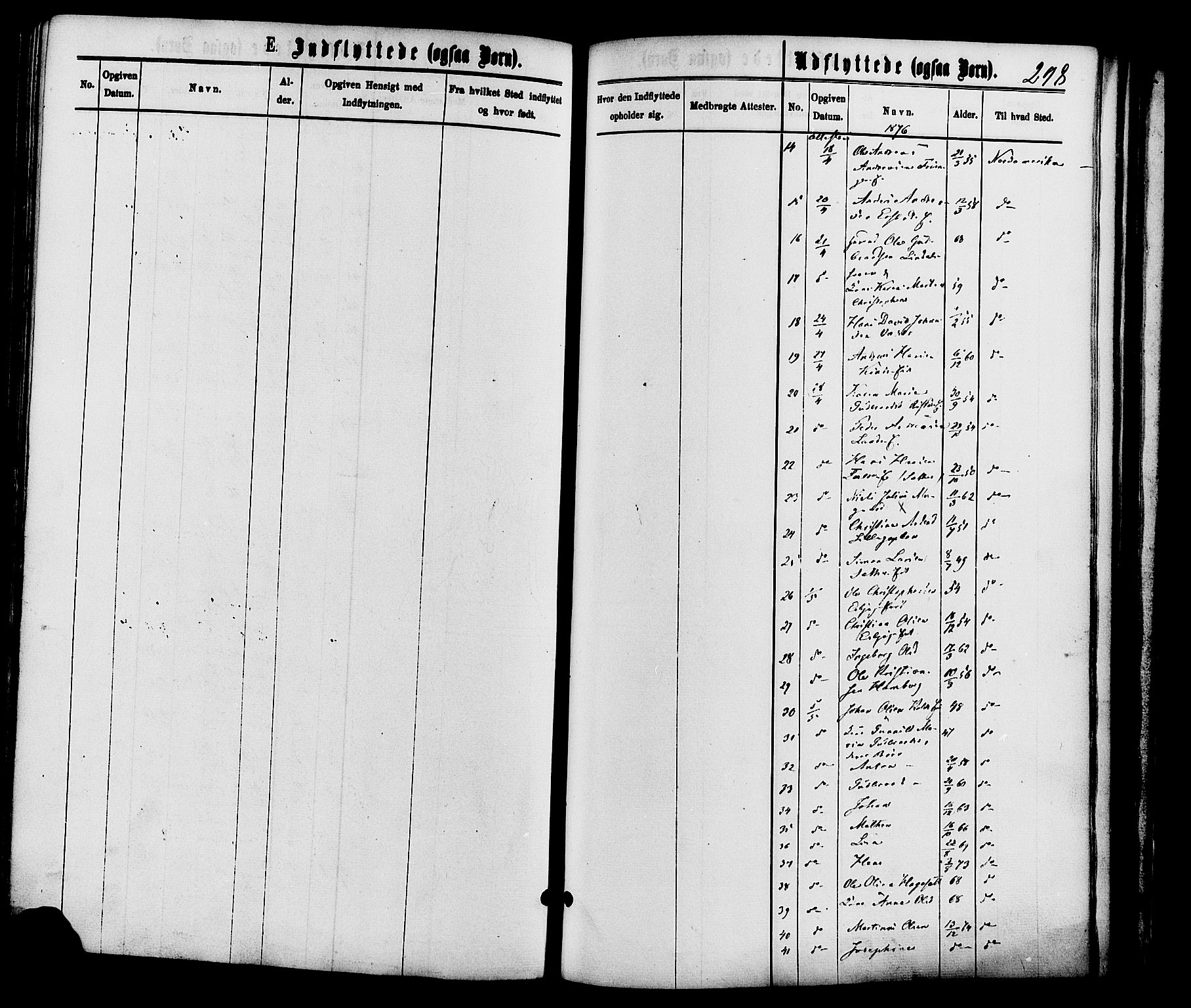 Nordre Land prestekontor, SAH/PREST-124/H/Ha/Haa/L0002: Parish register (official) no. 2, 1872-1881, p. 298