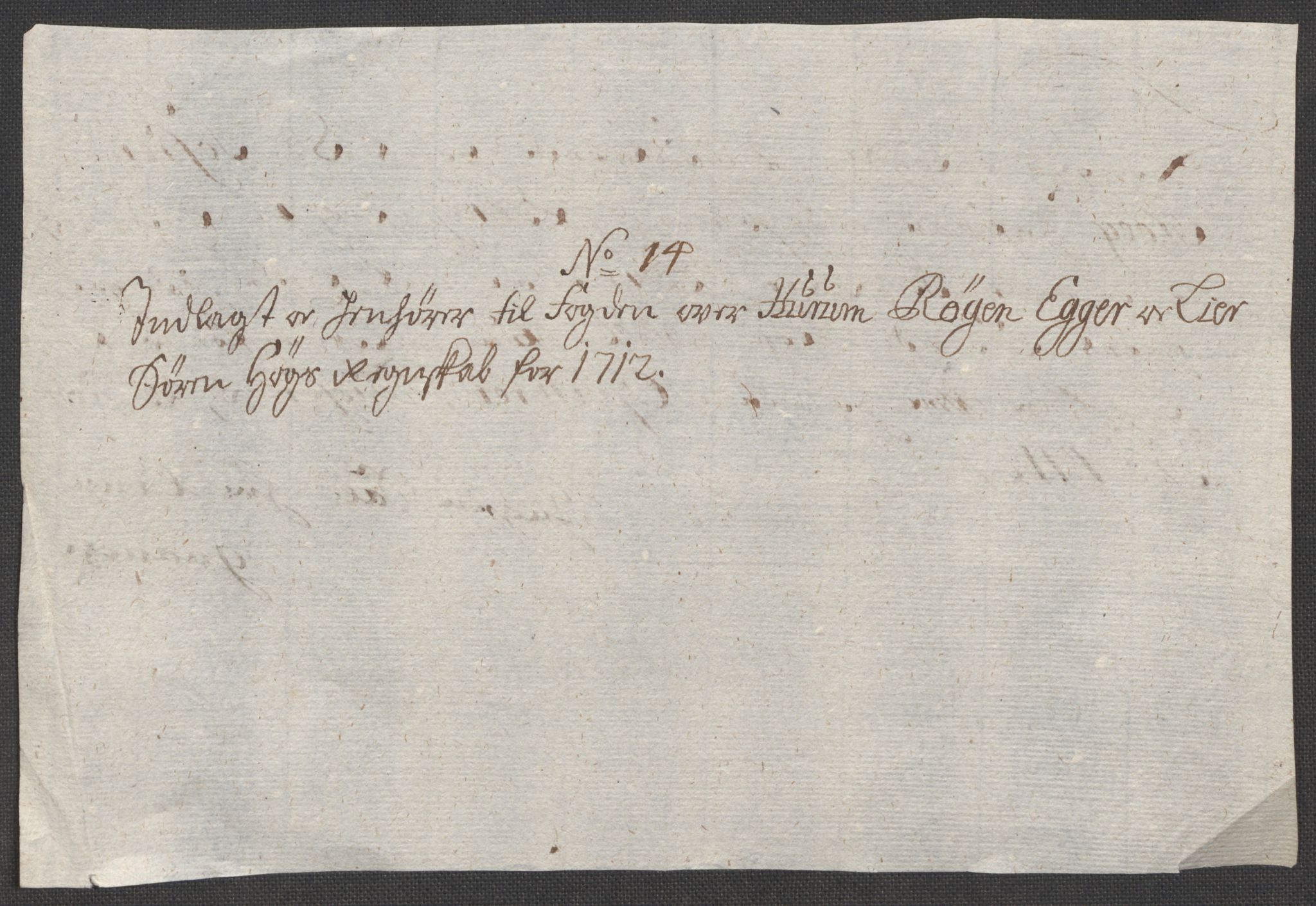 Rentekammeret inntil 1814, Reviderte regnskaper, Fogderegnskap, AV/RA-EA-4092/R31/L1707: Fogderegnskap Hurum, Røyken, Eiker, Lier og Buskerud, 1712, p. 275