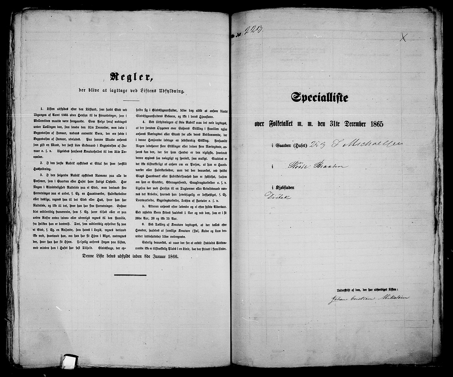 RA, 1865 census for Drøbak/Drøbak, 1865, p. 451