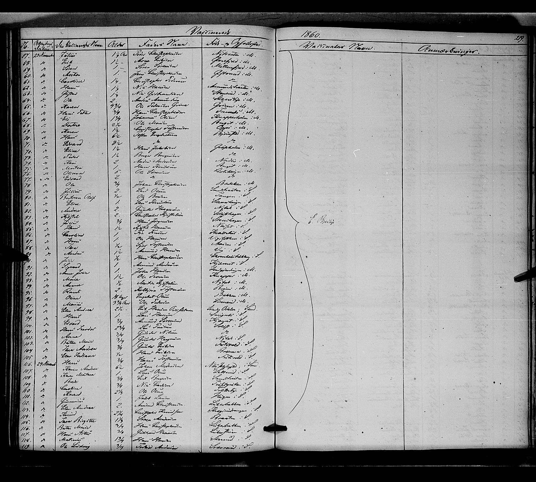 Nord-Odal prestekontor, SAH/PREST-032/H/Ha/Haa/L0003: Parish register (official) no. 3, 1851-1865, p. 219