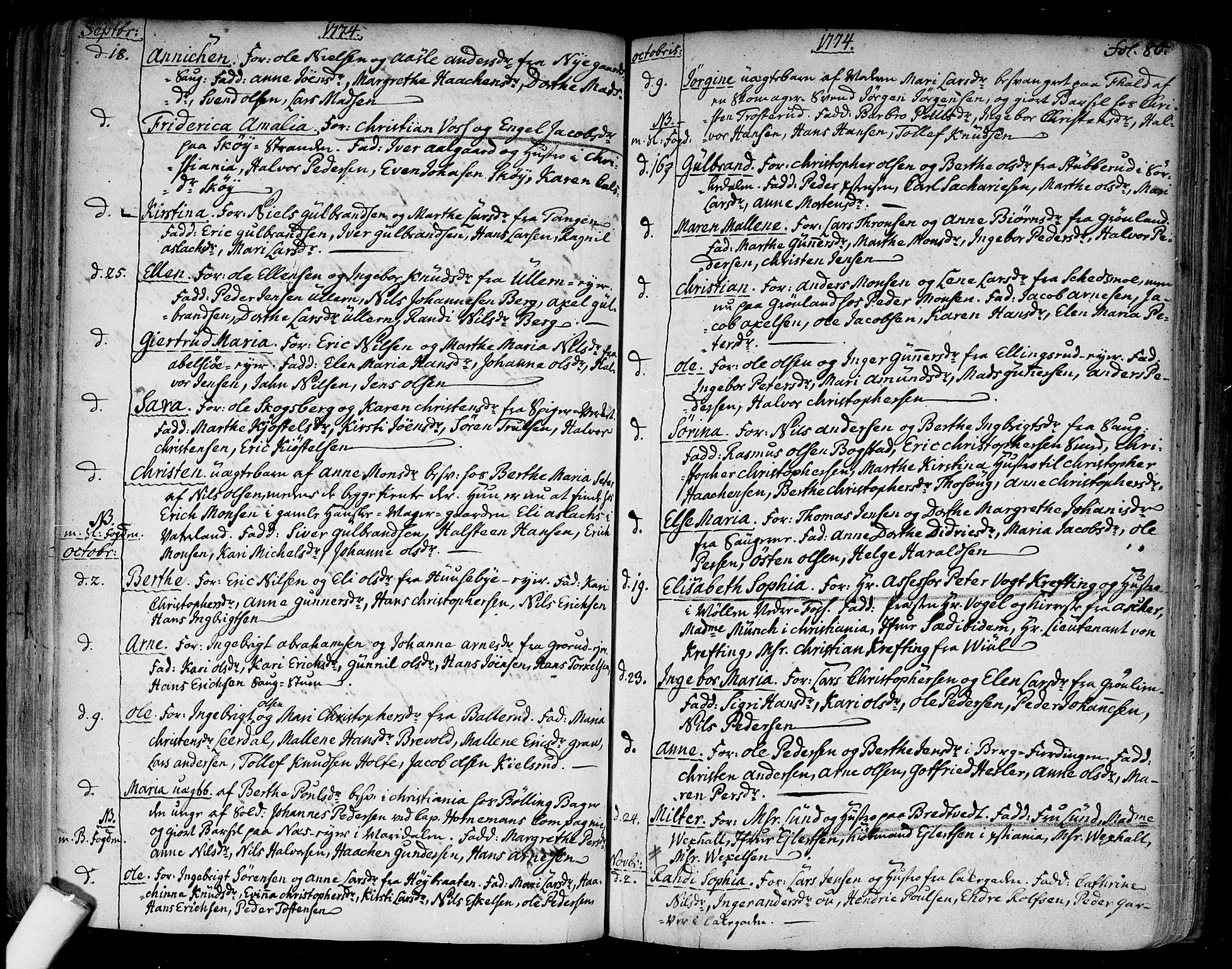 Aker prestekontor kirkebøker, SAO/A-10861/F/L0009: Parish register (official) no. 9, 1765-1785, p. 80