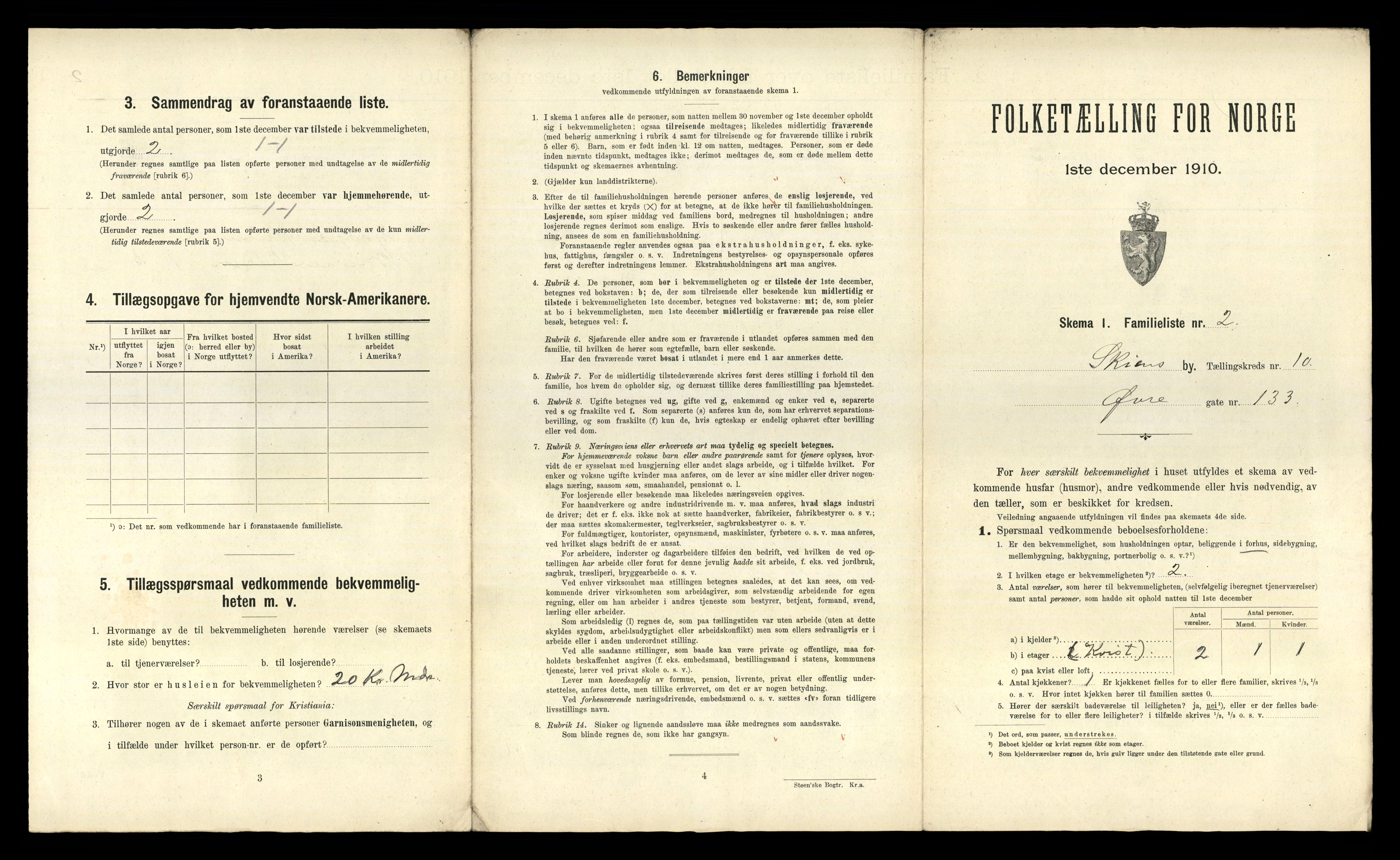 RA, 1910 census for Skien, 1910, p. 5890