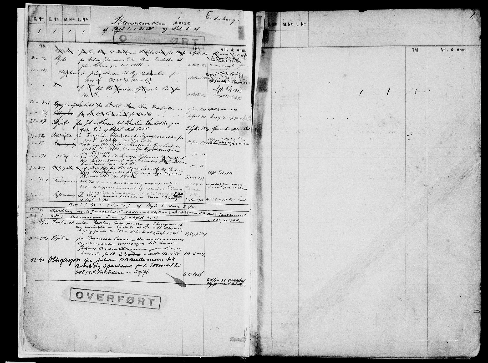 Rakkestad sorenskriveri, SAO/A-10686/G/Ga/Gag/L0001Aa: Mortgage register no. VII 1Aa, 1890-1943, p. 1